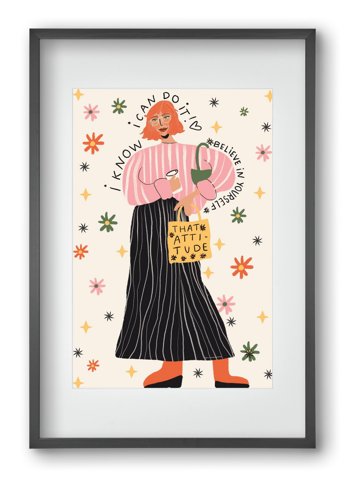 I CAN do it , 40x60 cm (30x45 cm), Fekete keret, paszpartuval