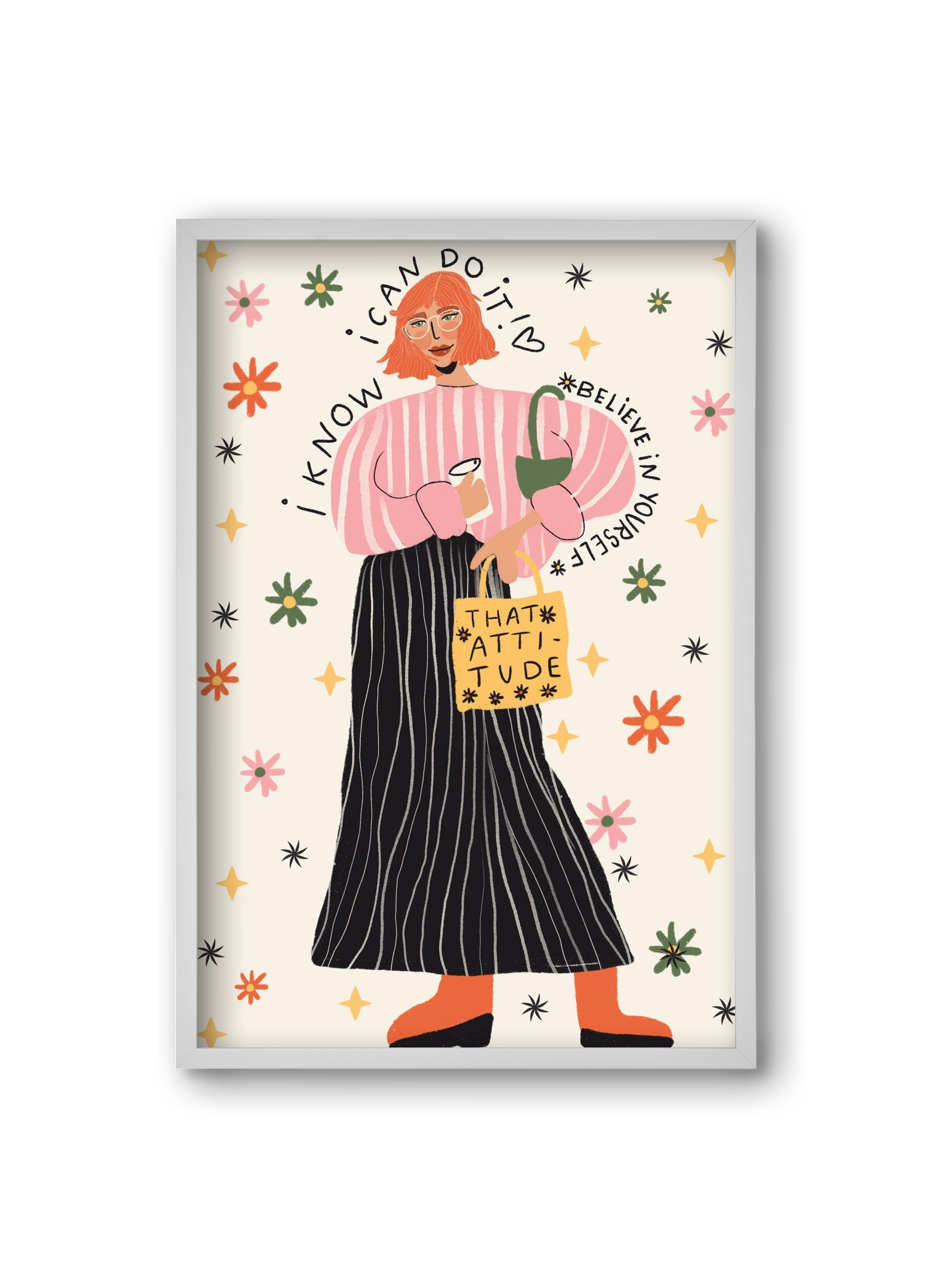 I CAN do it , 20x30 cm (20x30 cm), Fehér keret