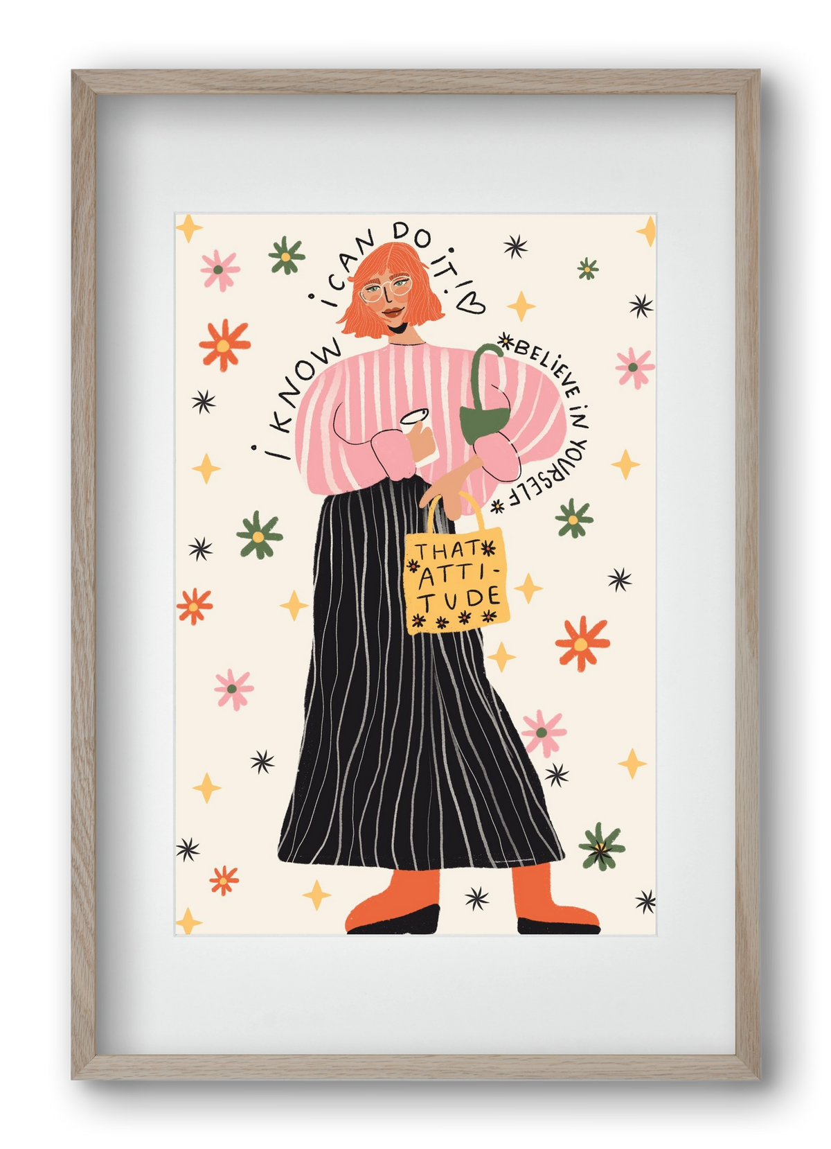 I CAN do it , 40x60 cm (30x45 cm), Tölgy keret, paszpartuval