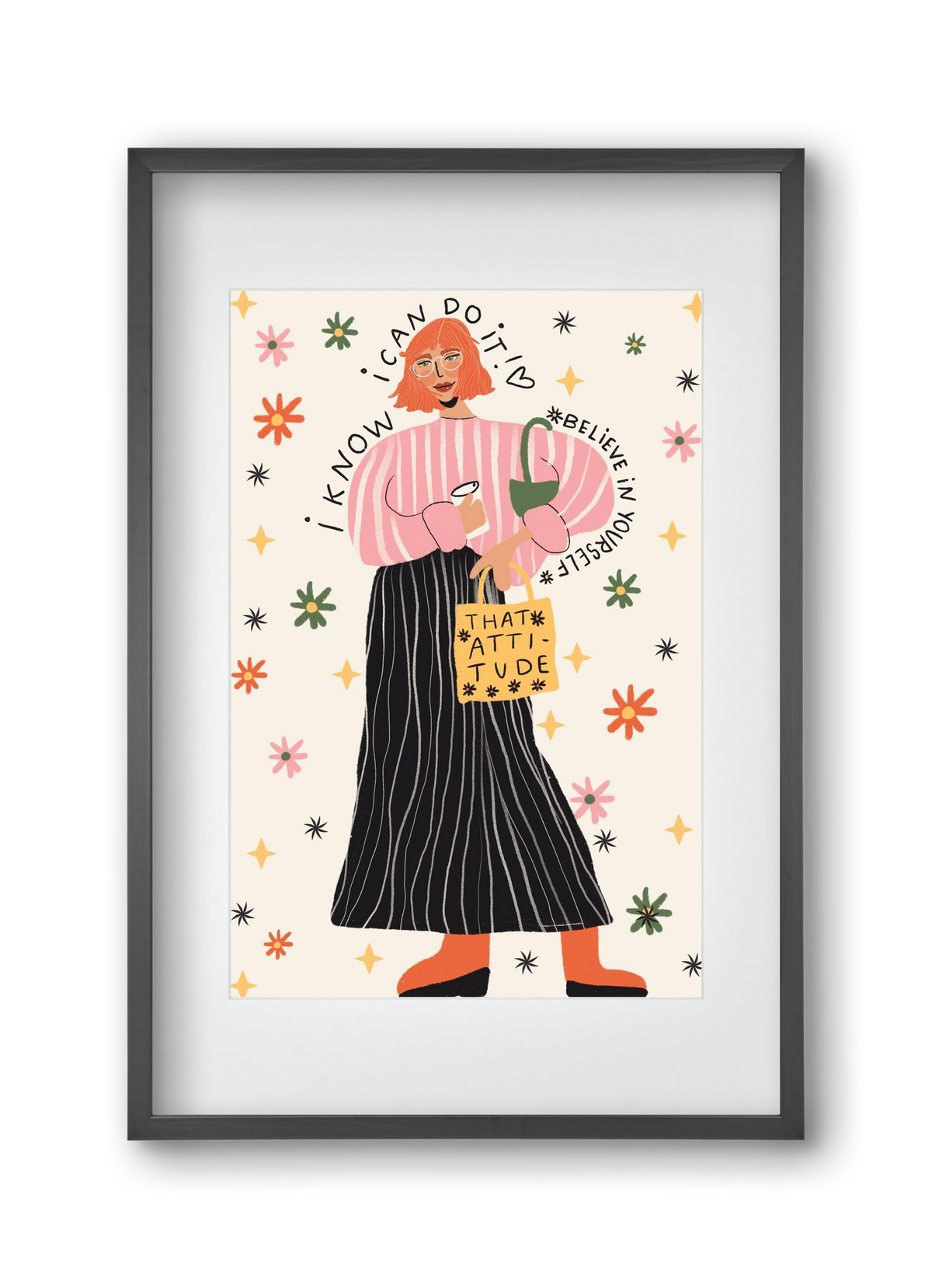 I CAN do it , 30x45 cm (20x30 cm), Fekete keret, paszpartuval