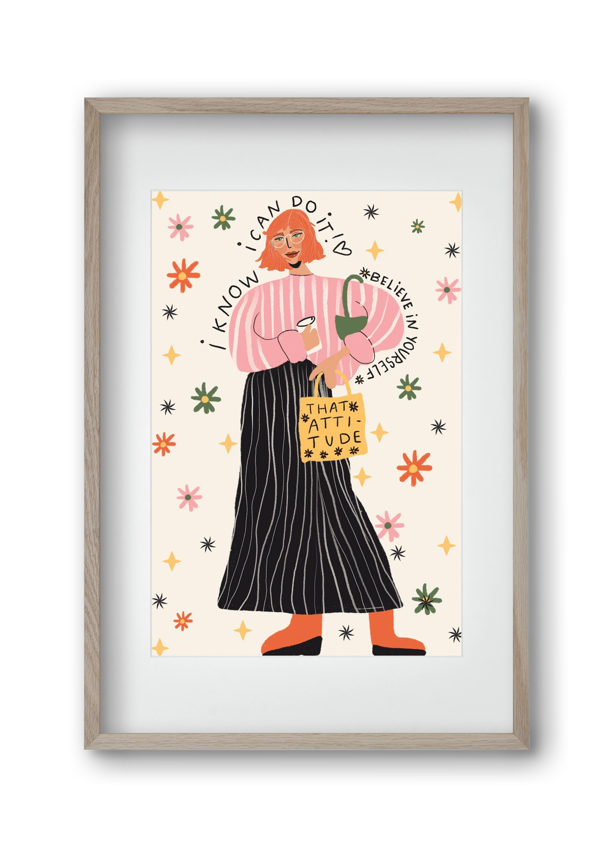 I CAN do it , 30x45 cm (20x30 cm), Tölgy keret, paszpartuval