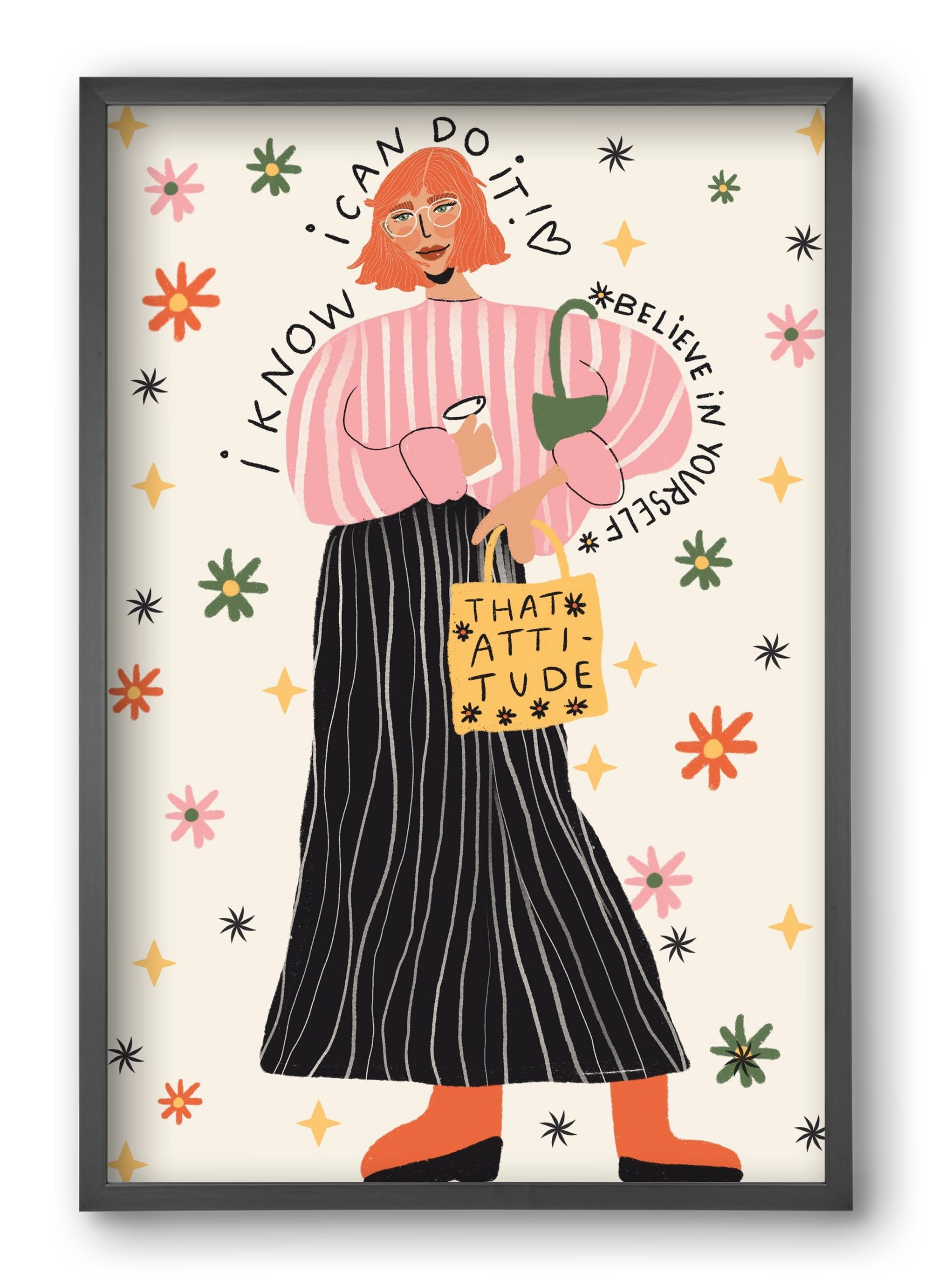 I CAN do it , 40x60 cm (40x60 cm), Fekete keret