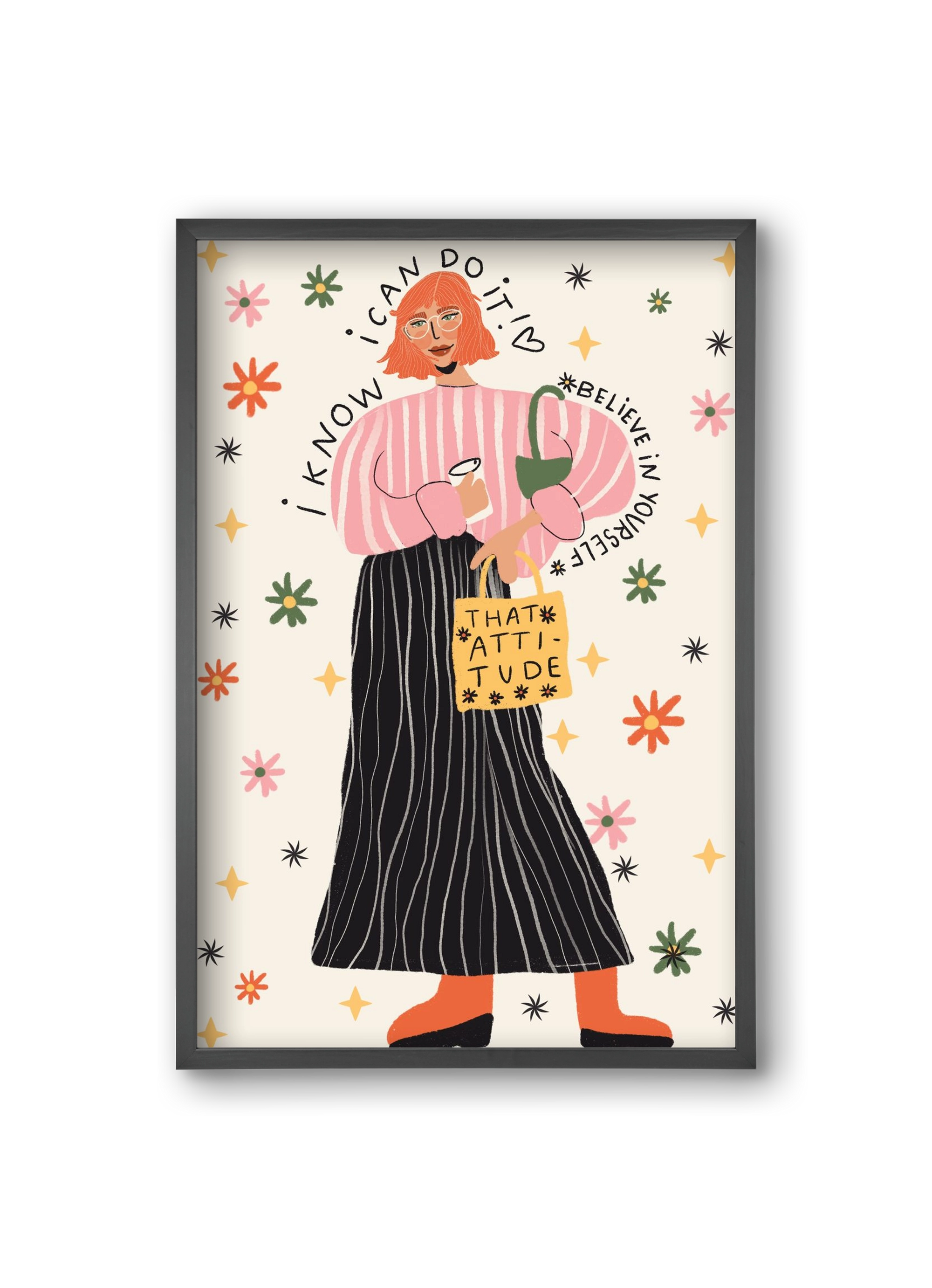 I CAN do it , 20x30 cm (20x30 cm), Fekete keret
