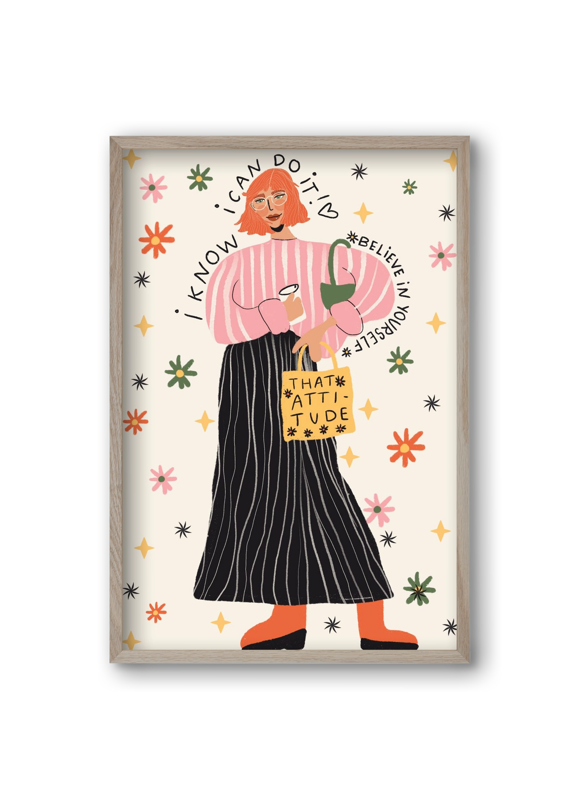 I CAN do it , 20x30 cm (20x30 cm), Tölgy keret