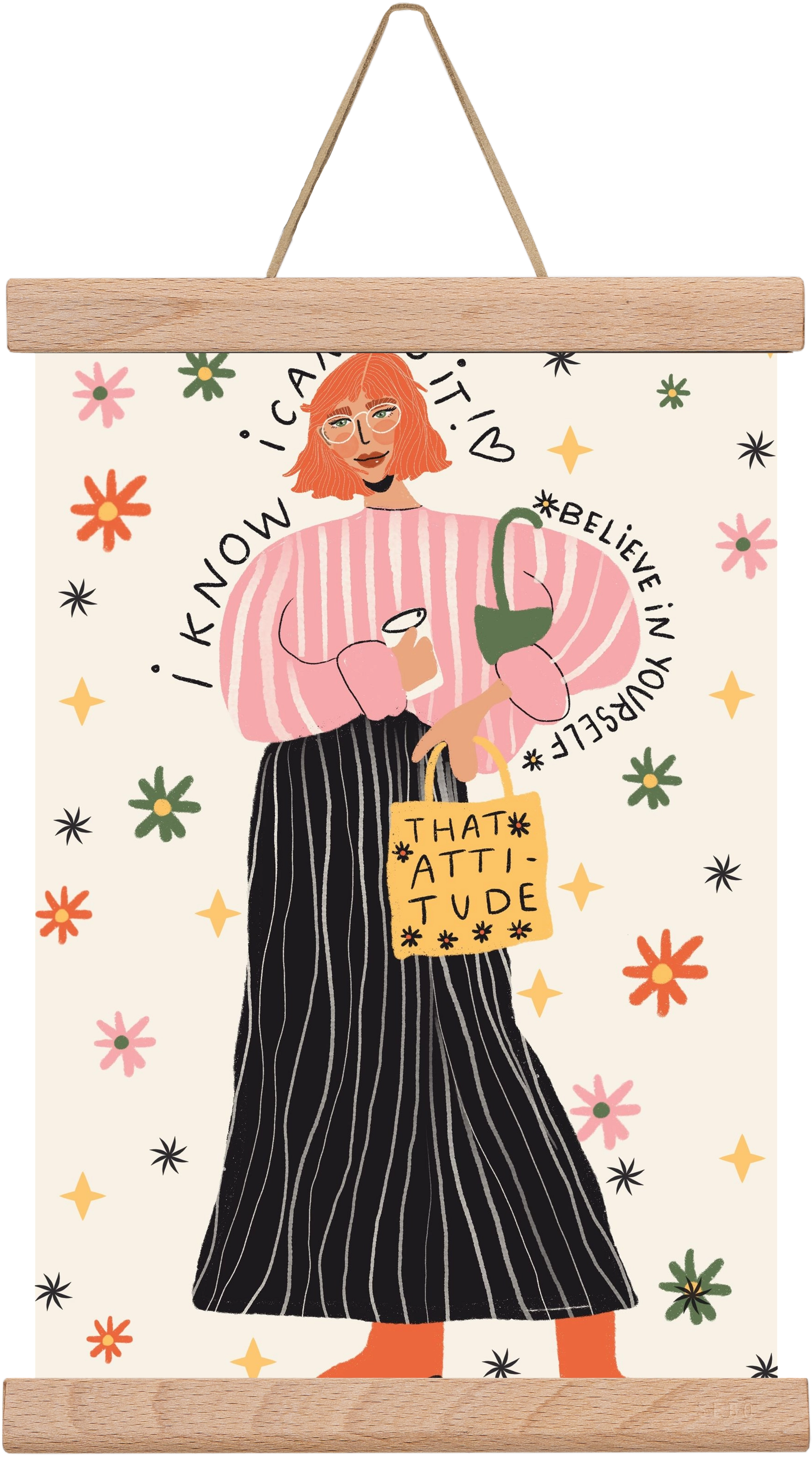 I CAN do it , 20x30 cm (20x30 cm), Tölgy akasztó