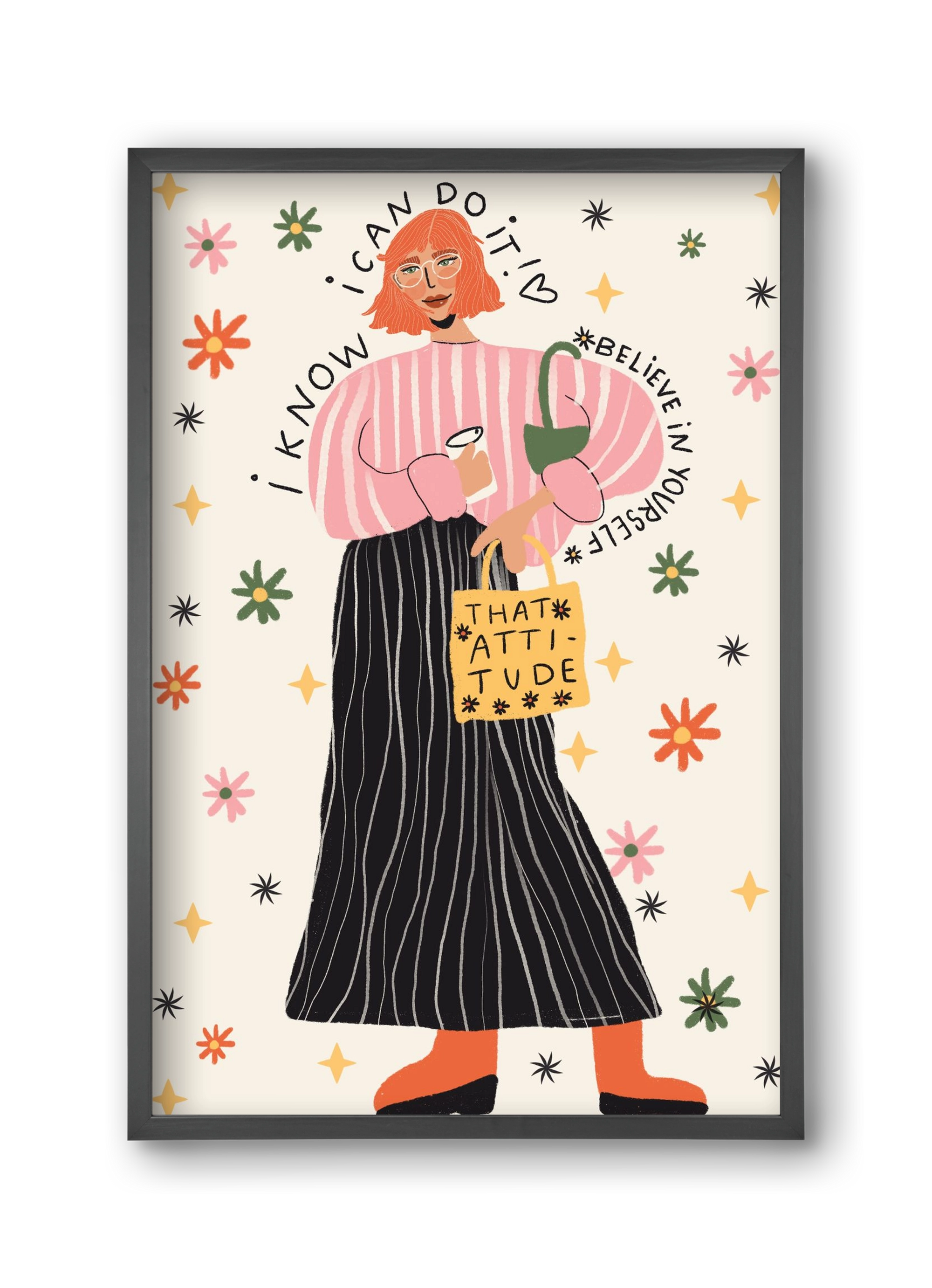 I CAN do it , 30x45 cm (30x45 cm), Fekete keret