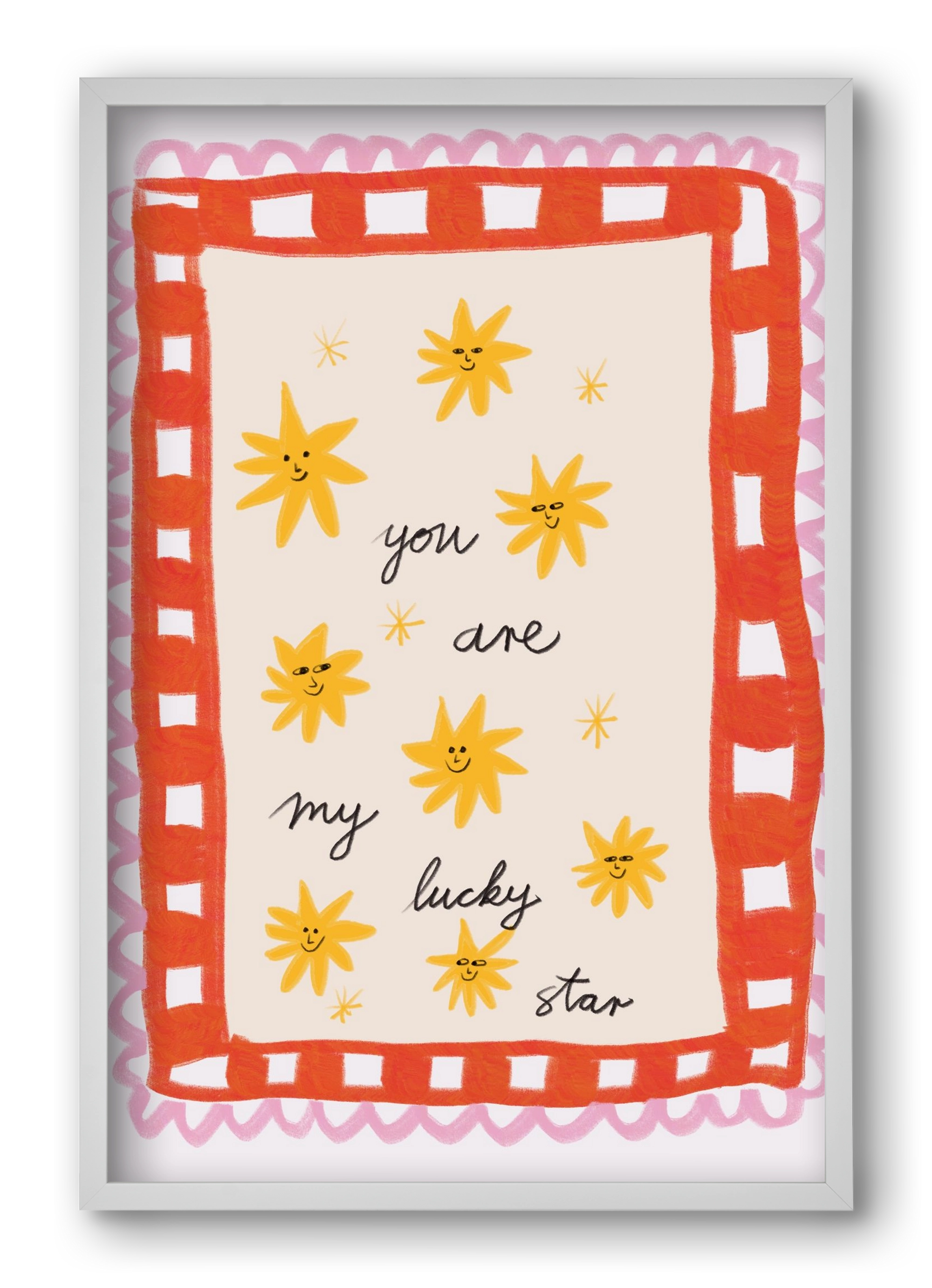 Lucky Star, 40x60 cm (40x60 cm), Fehér keret