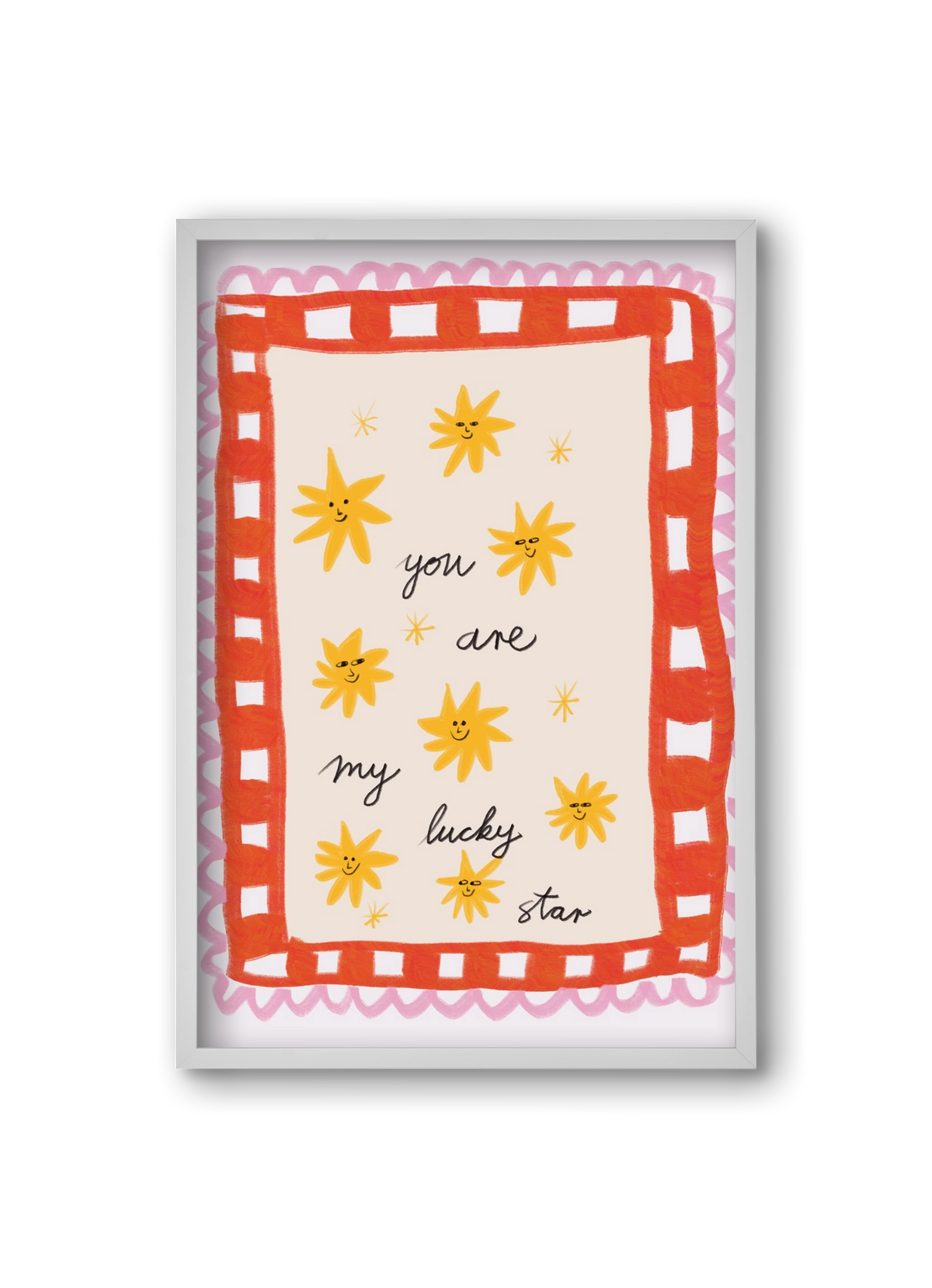 Lucky Star, 20x30 cm (20x30 cm), Fehér keret