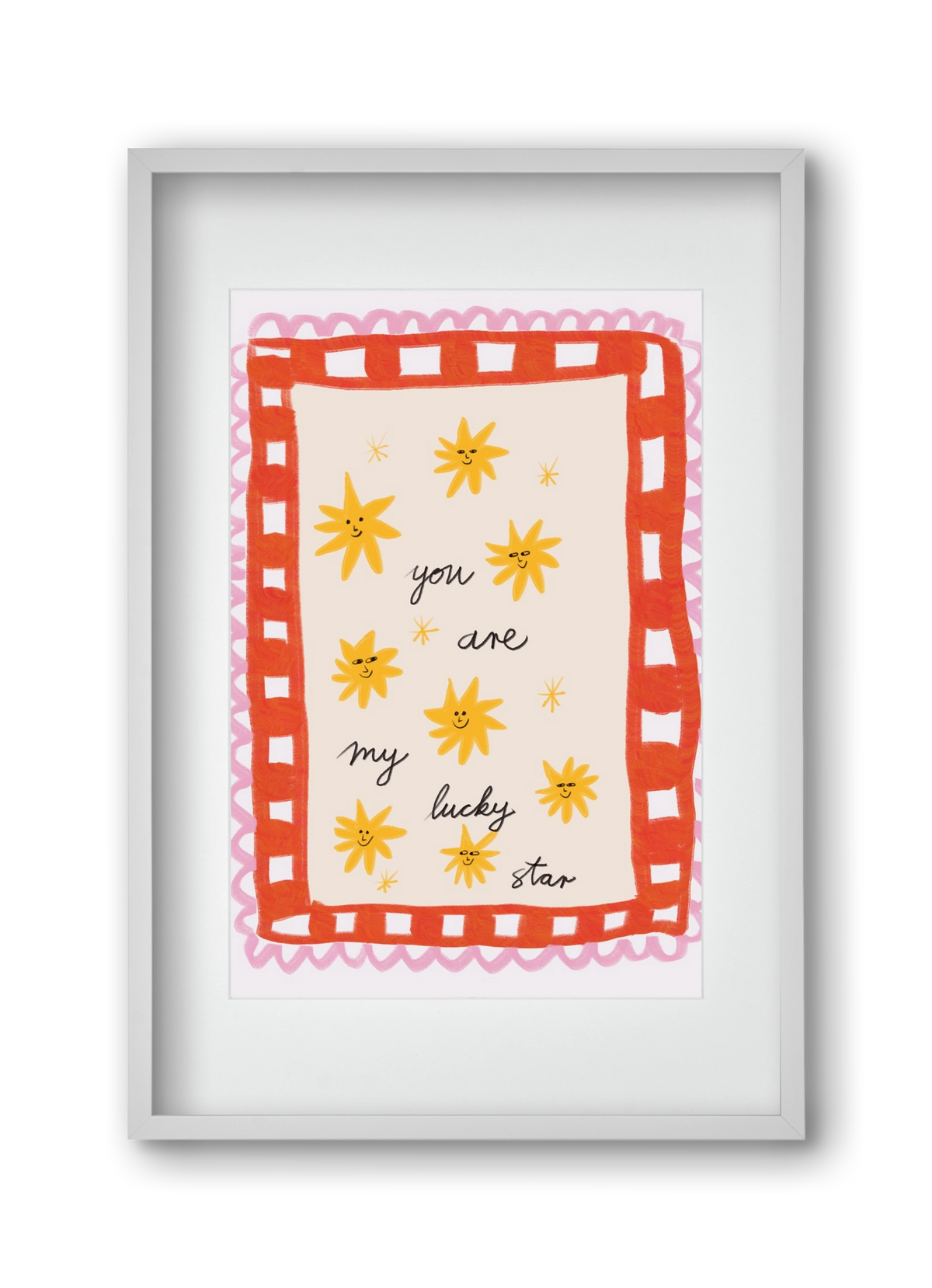 Lucky Star, 30x45 cm (20x30 cm), Fehér keret, paszpartuval