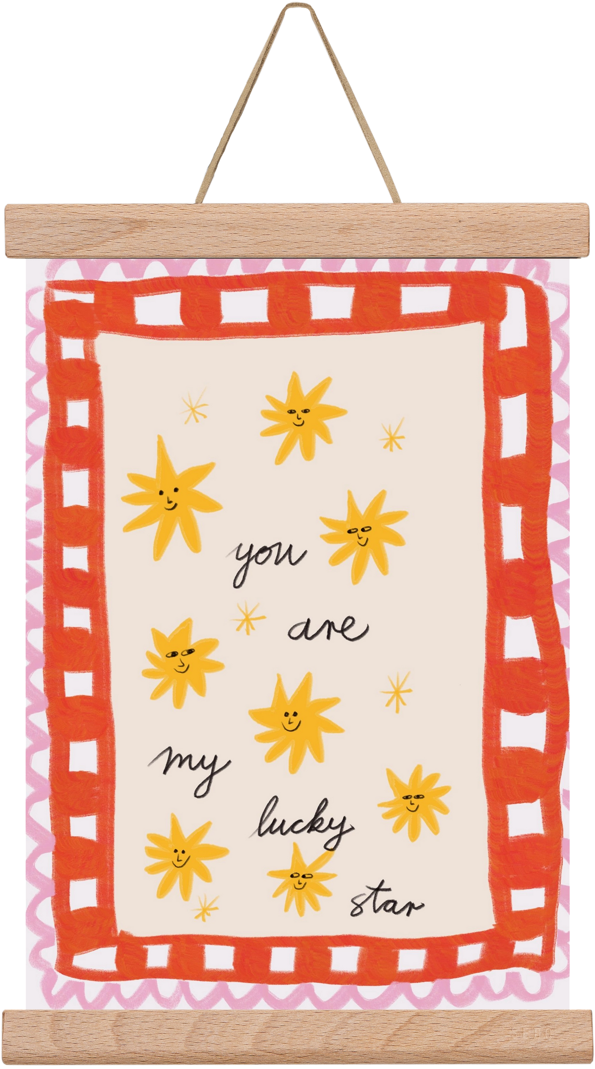 Lucky Star, 20x30 cm (20x30 cm), Tölgy akasztó