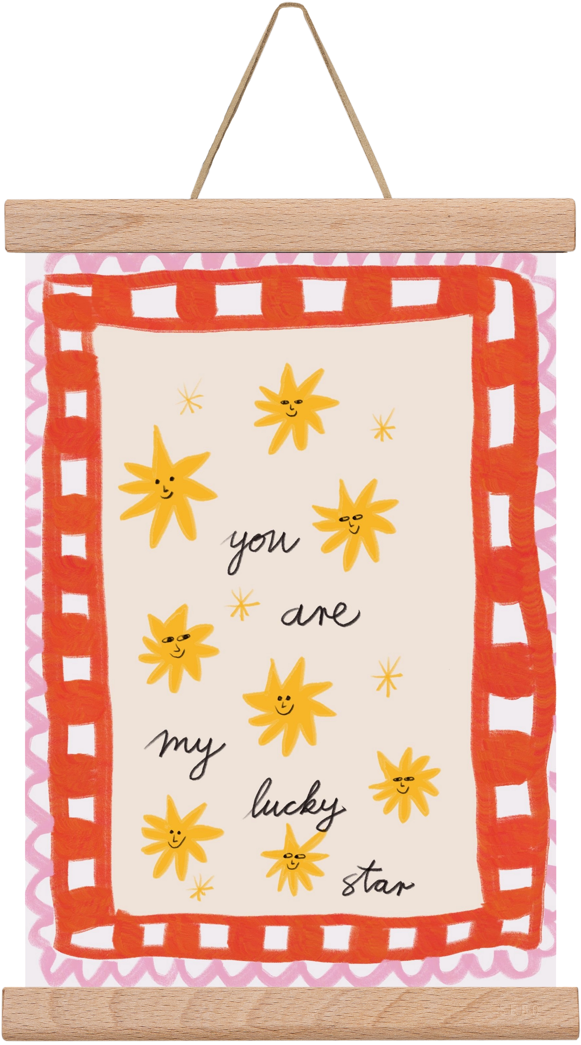 Lucky Star, 20x30 cm (20x30 cm), Tölgy akasztó