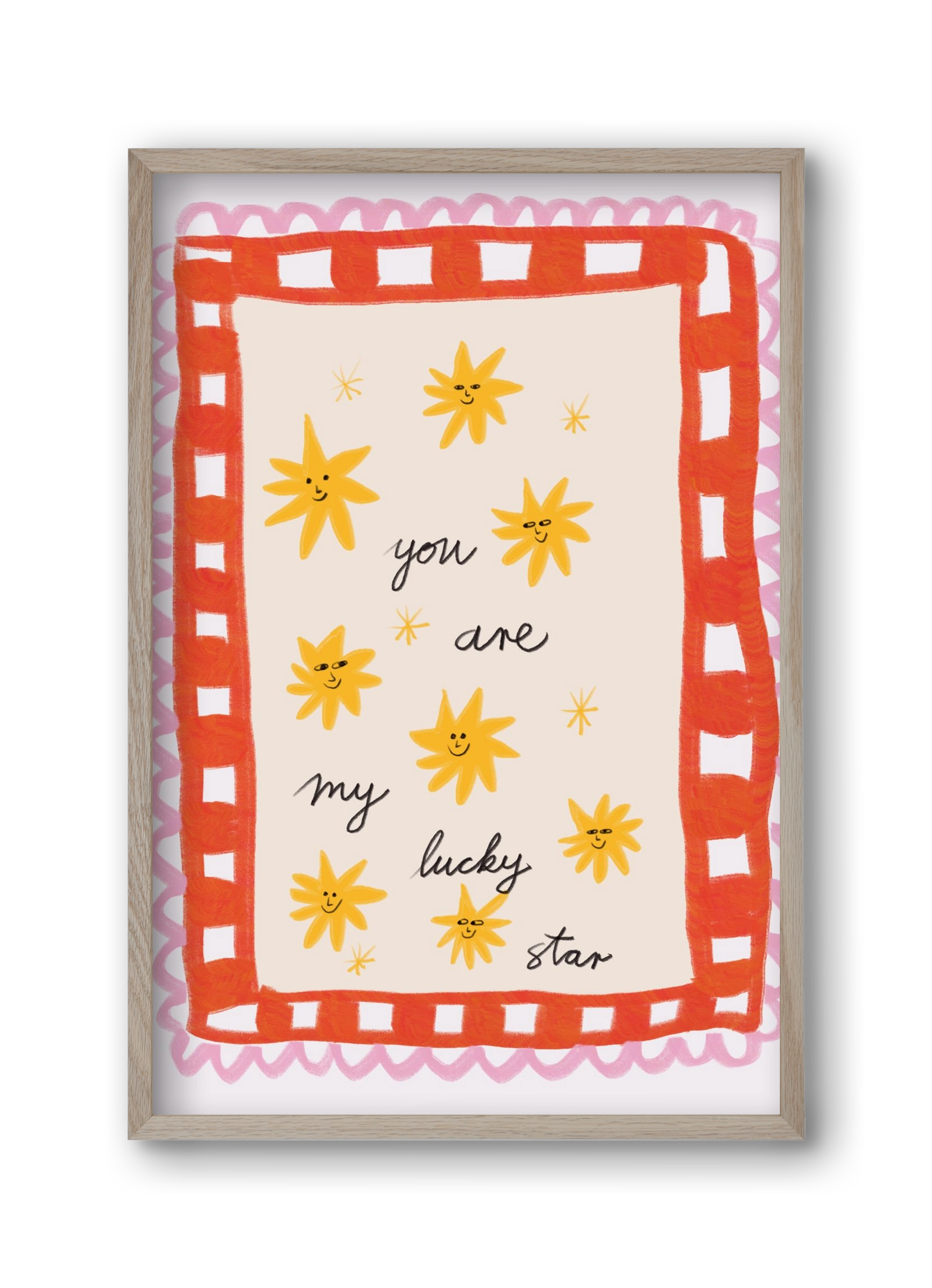 Lucky Star, 30x45 cm (30x45 cm), Tölgy keret