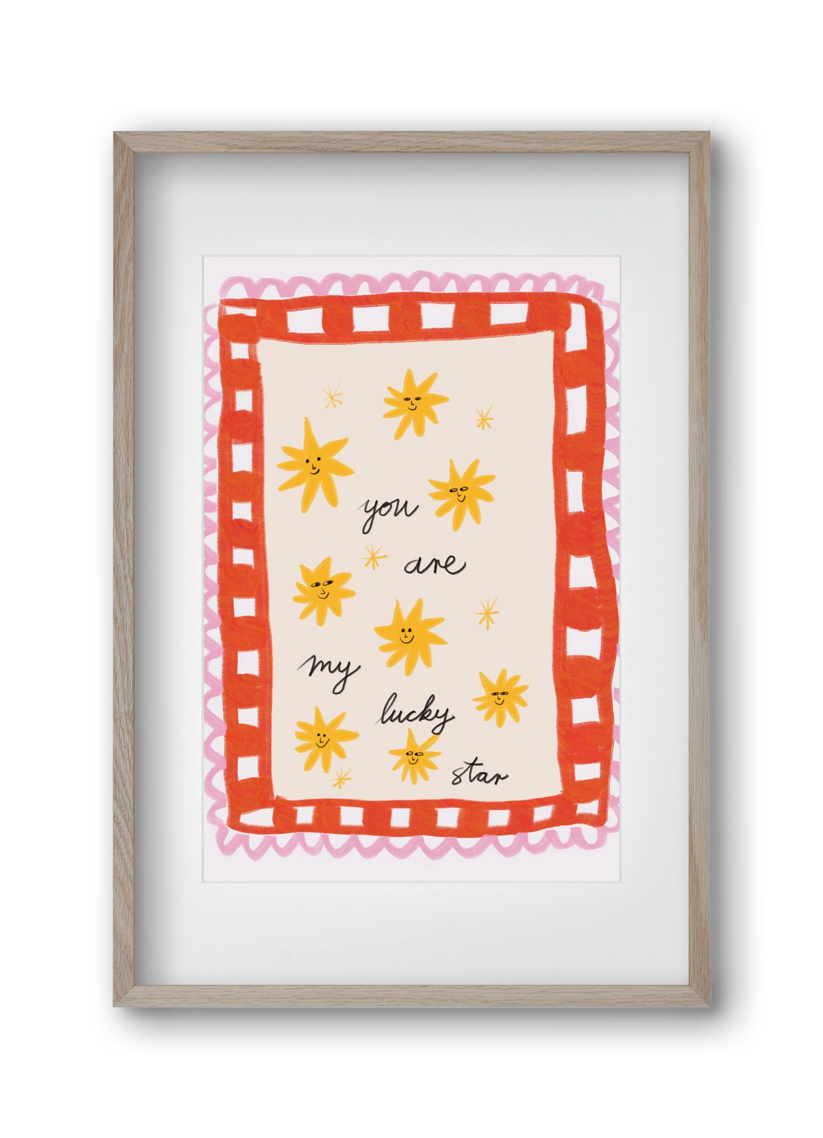 Lucky Star, 30x45 cm (20x30 cm), Tölgy keret, paszpartuval