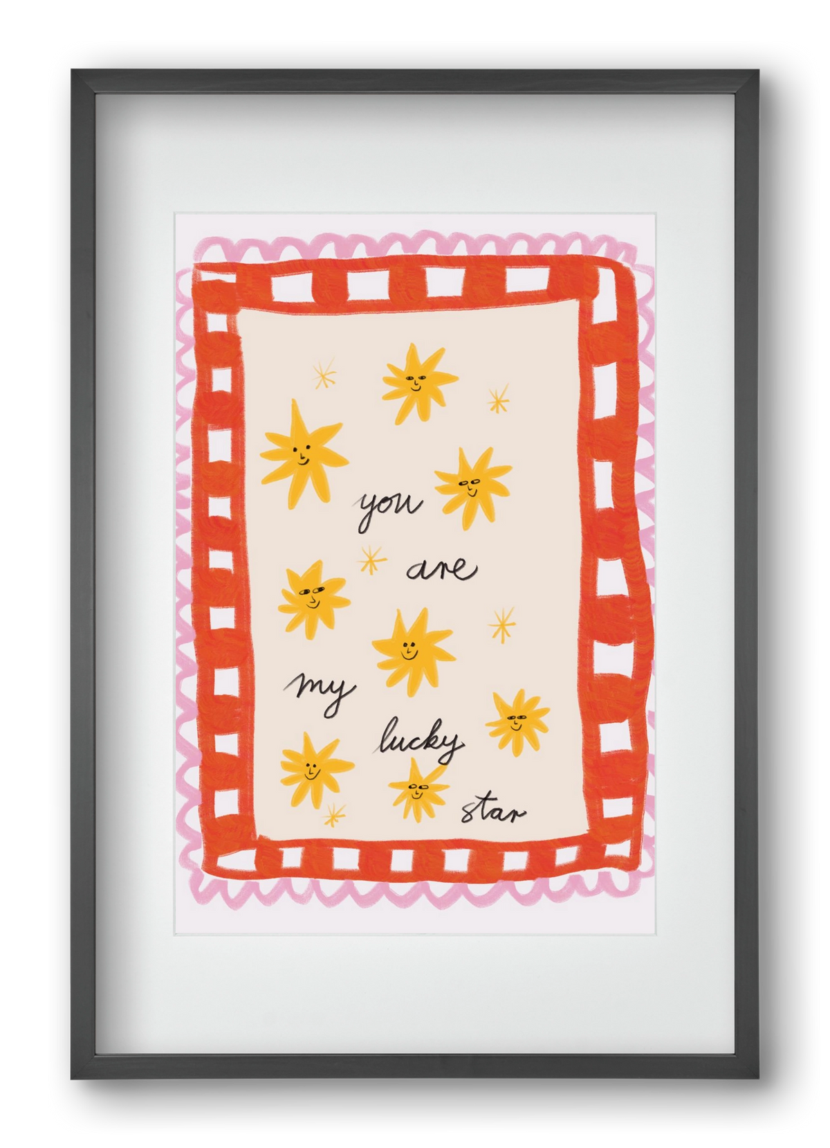 Lucky Star, 40x60 cm (30x45 cm), Fekete keret, paszpartuval
