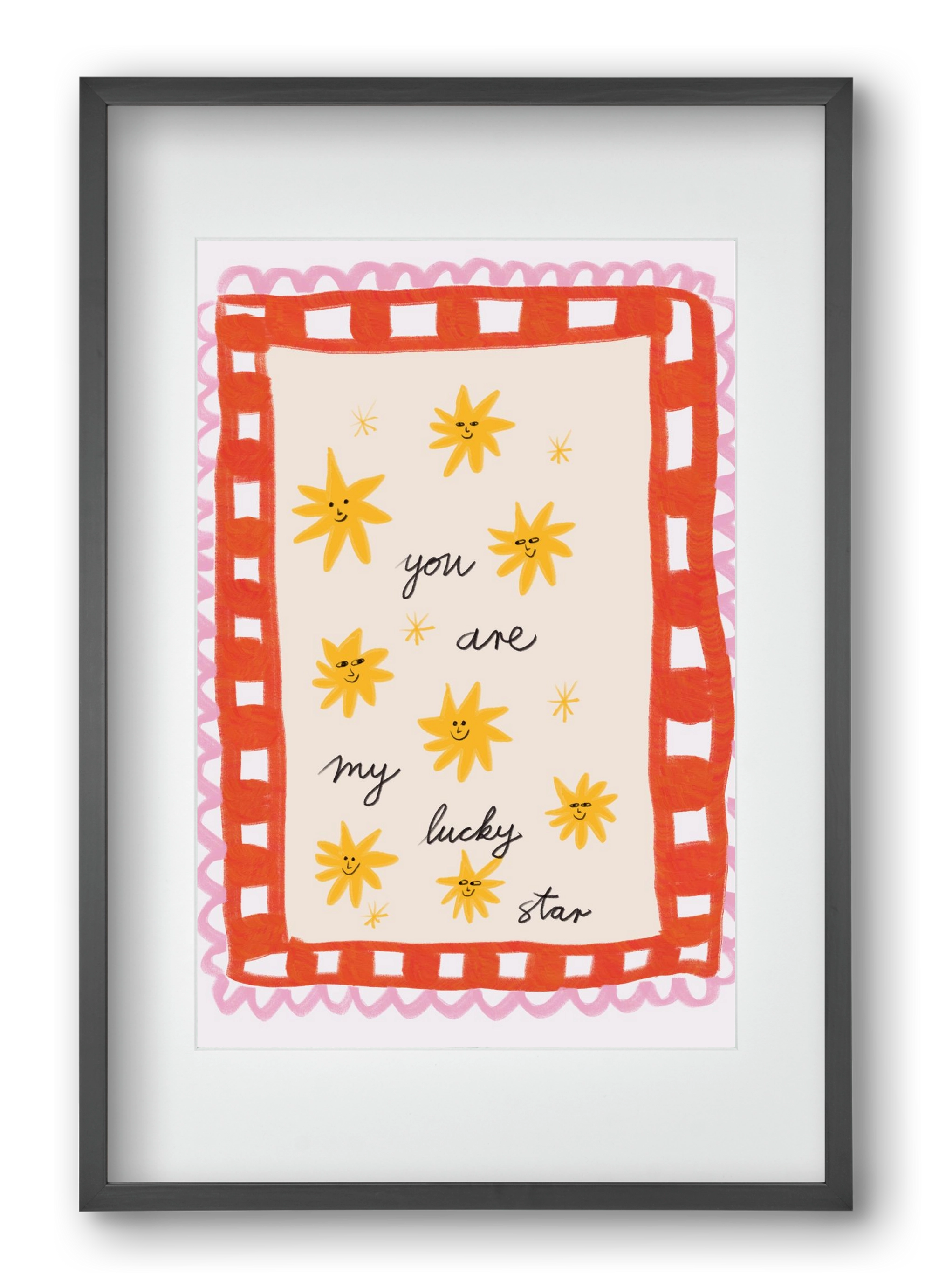 Lucky Star, 40x60 cm (30x45 cm), Fekete keret, paszpartuval