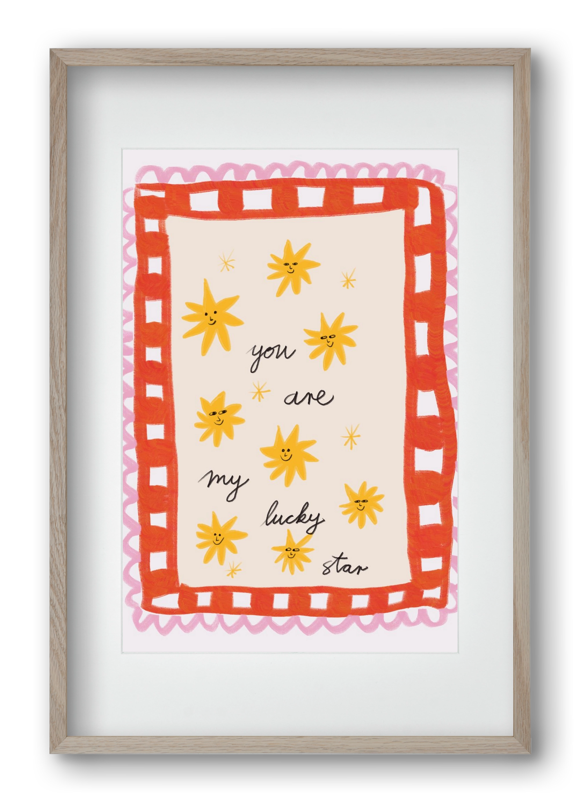 Lucky Star, 40x60 cm (30x45 cm), Tölgy keret, paszpartuval
