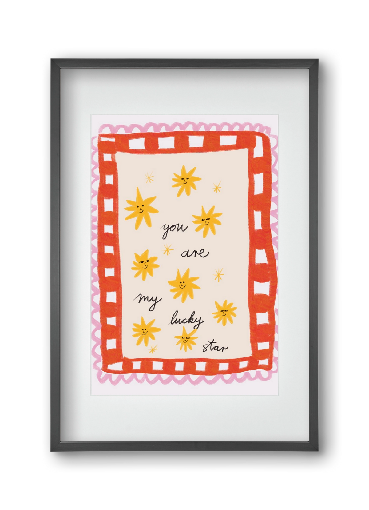 Lucky Star, 30x45 cm (20x30 cm), Fekete keret, paszpartuval