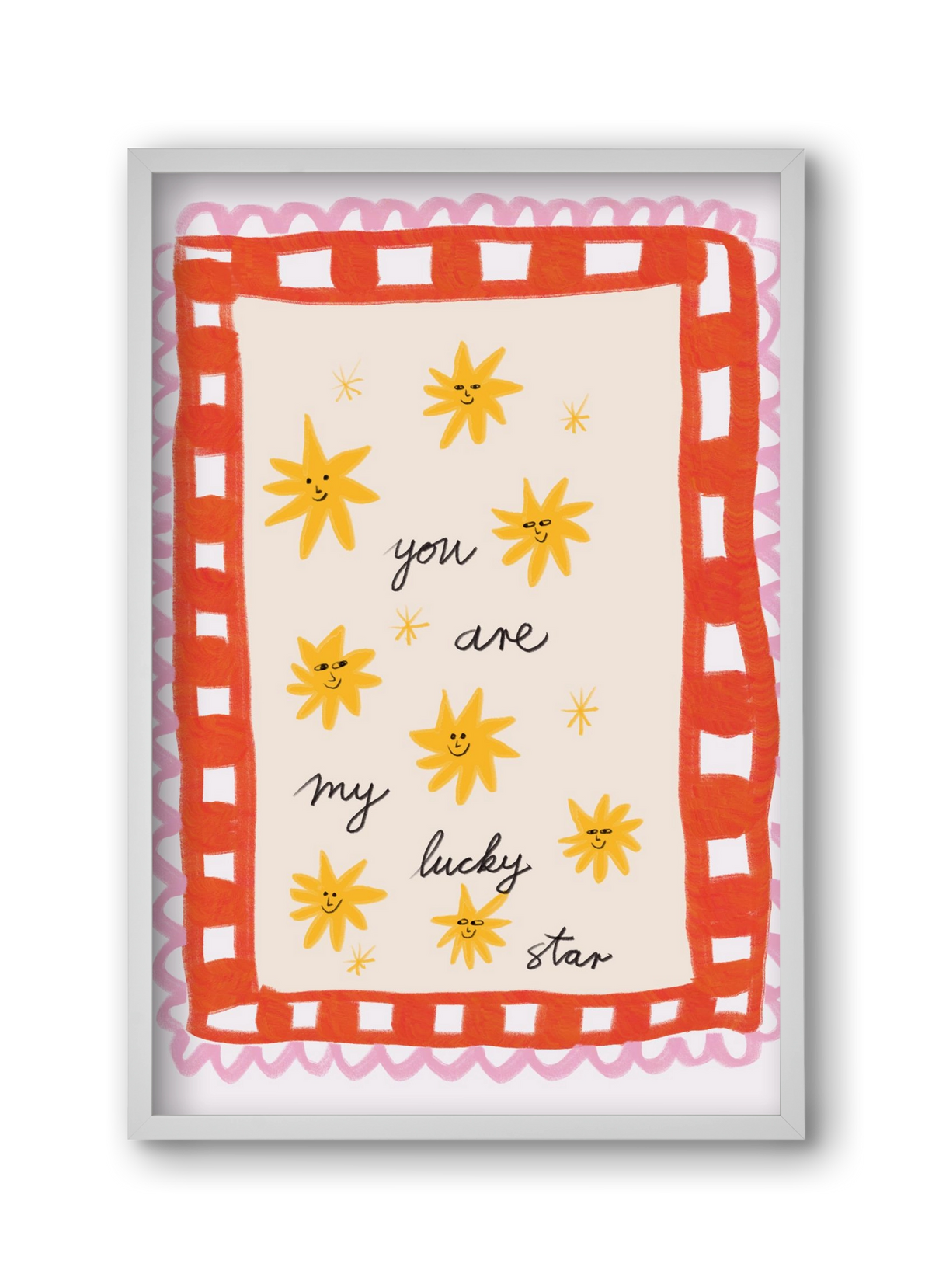 Lucky Star, 30x45 cm (30x45 cm), Fehér keret