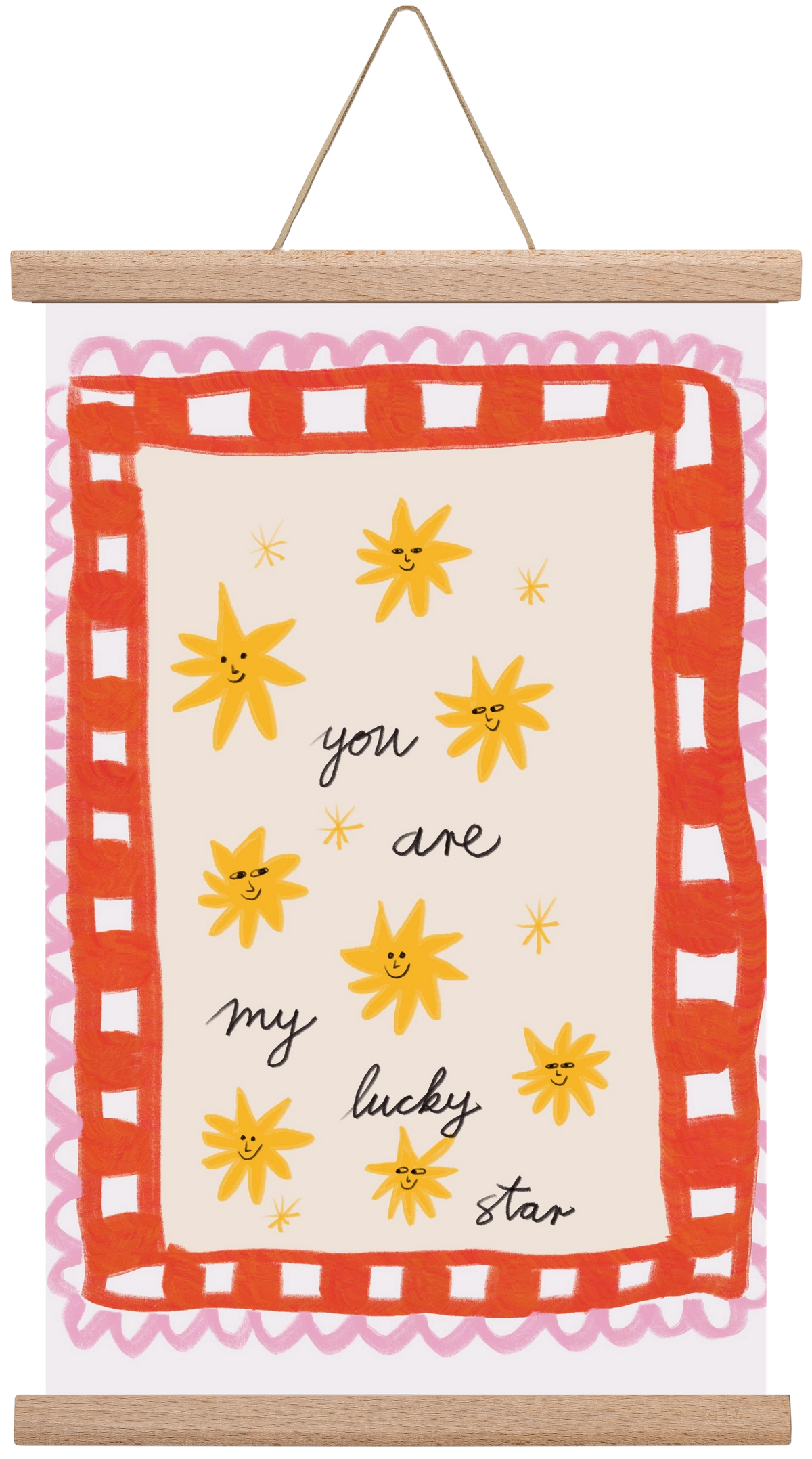 Lucky Star, 30x45 cm (30x45 cm), Tölgy akasztó