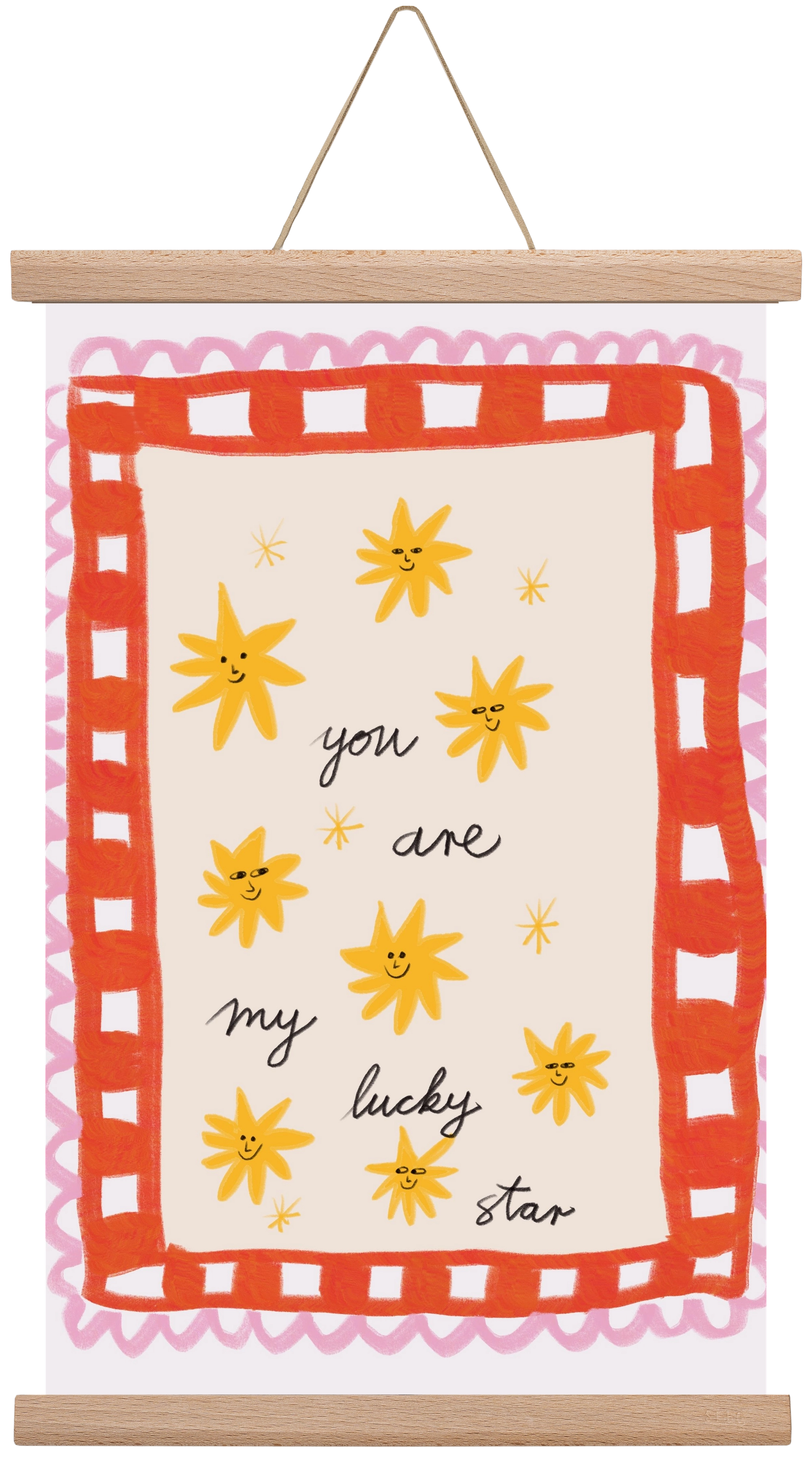 Lucky Star, 30x45 cm (30x45 cm), Tölgy akasztó