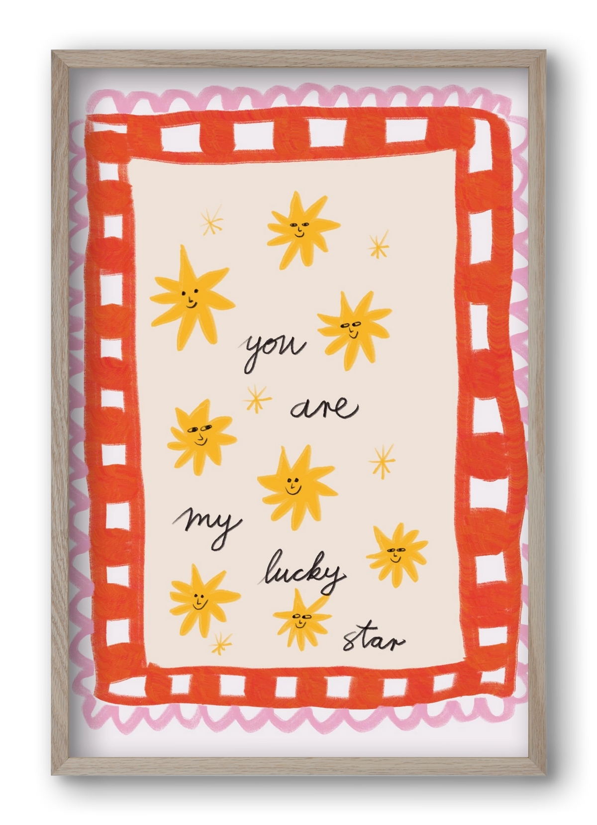 Lucky Star, 40x60 cm (40x60 cm), Tölgy keret