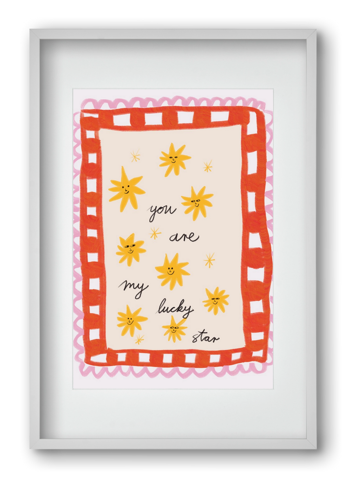 Lucky Star, 40x60 cm (30x45 cm), Fehér keret, paszpartuval