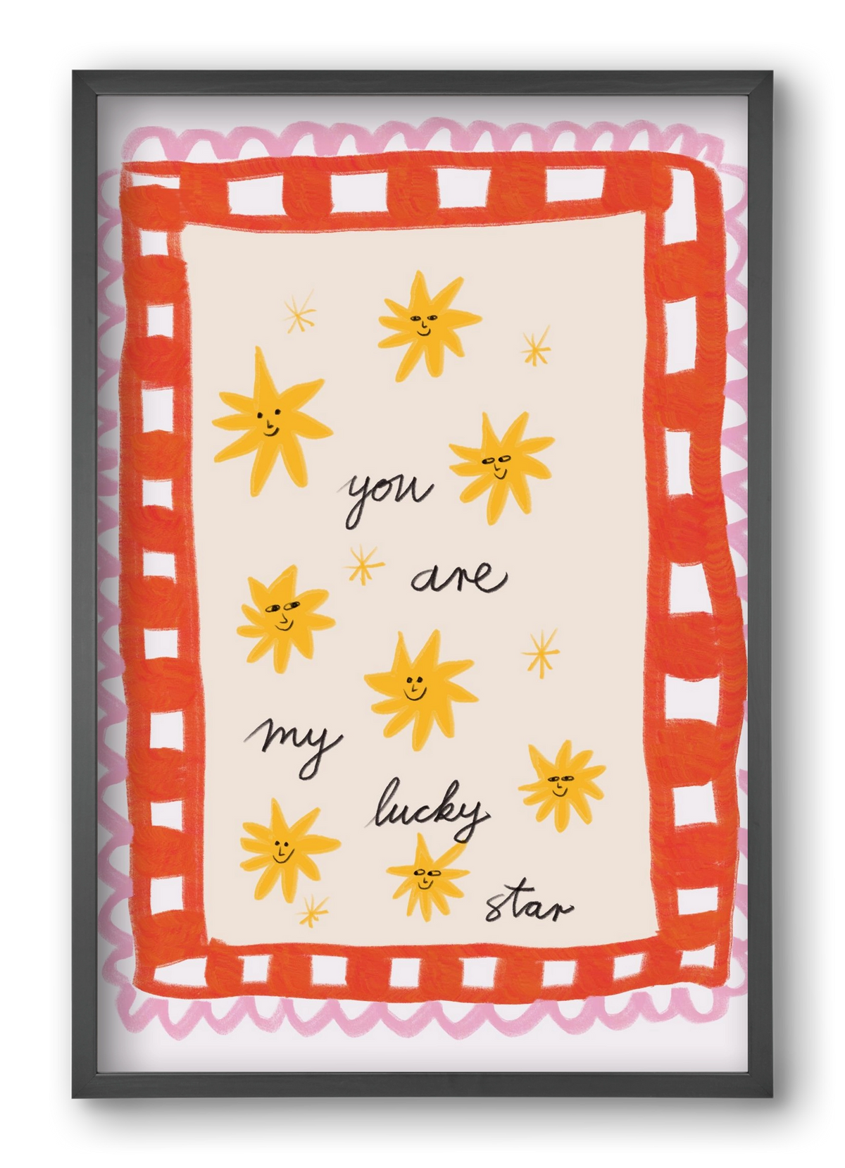 Lucky Star, 40x60 cm (40x60 cm), Fekete keret