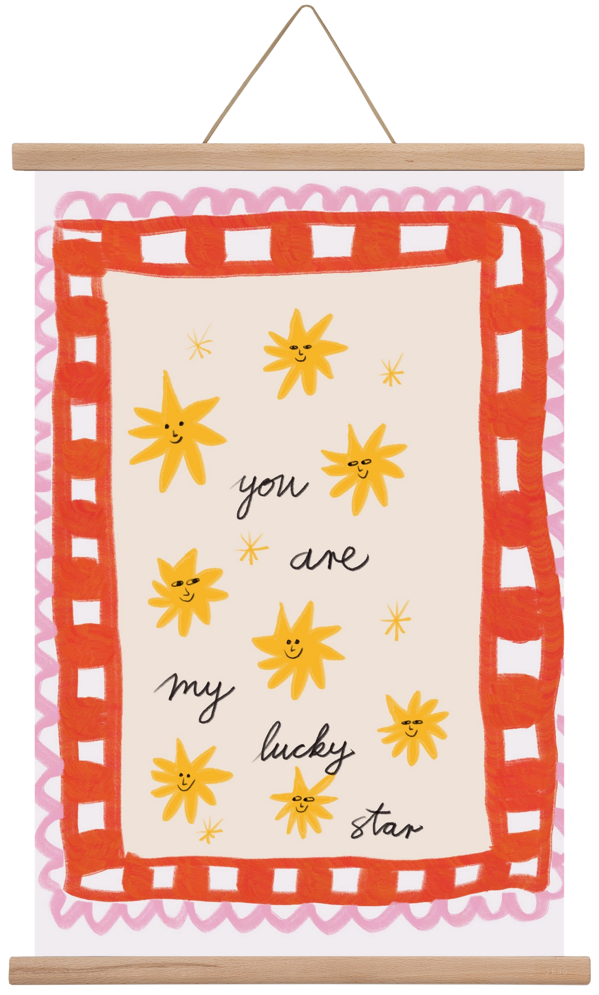 Lucky Star, 40x60 cm (40x60 cm), Tölgy akasztó