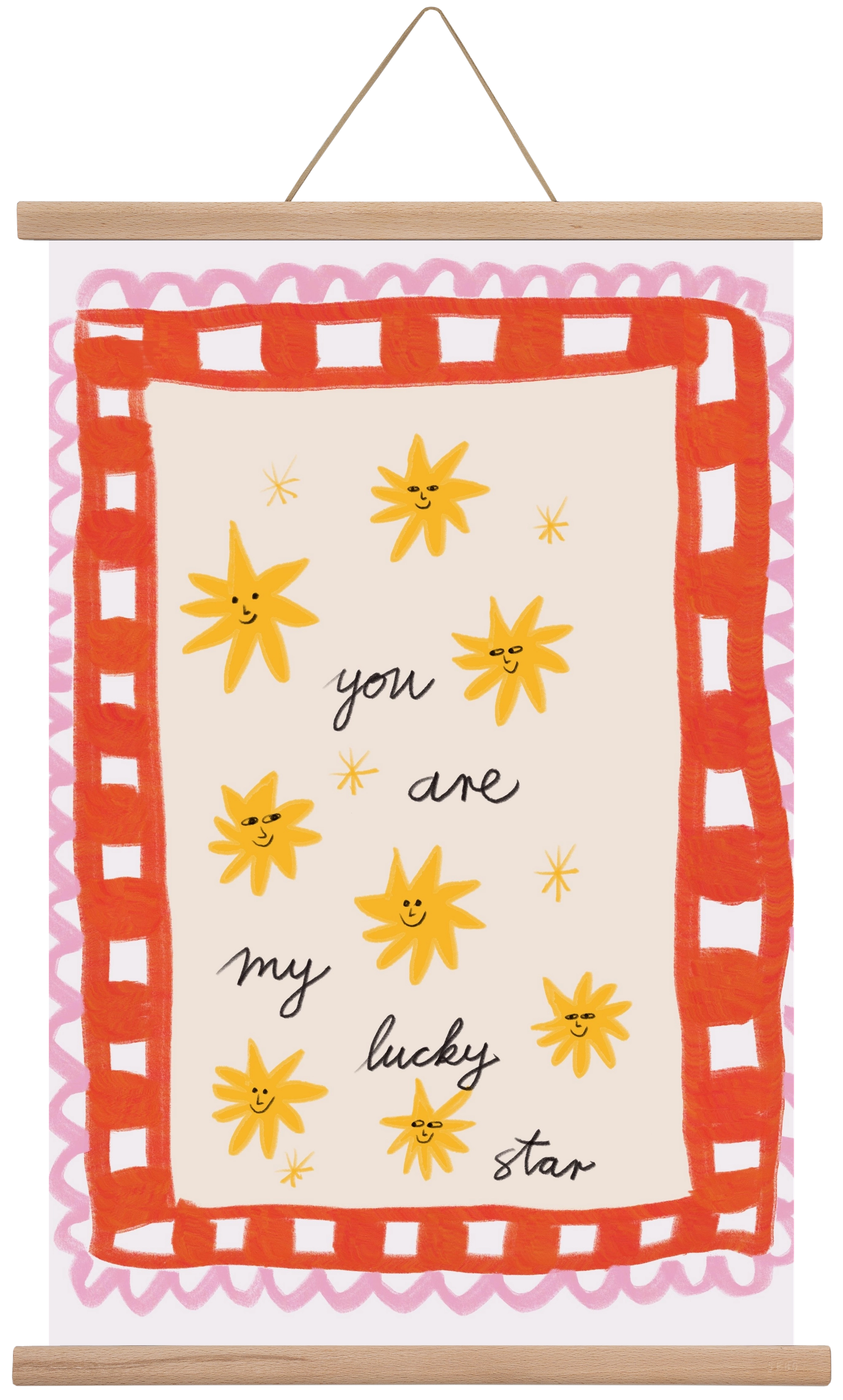 Lucky Star, 40x60 cm (40x60 cm), Tölgy akasztó