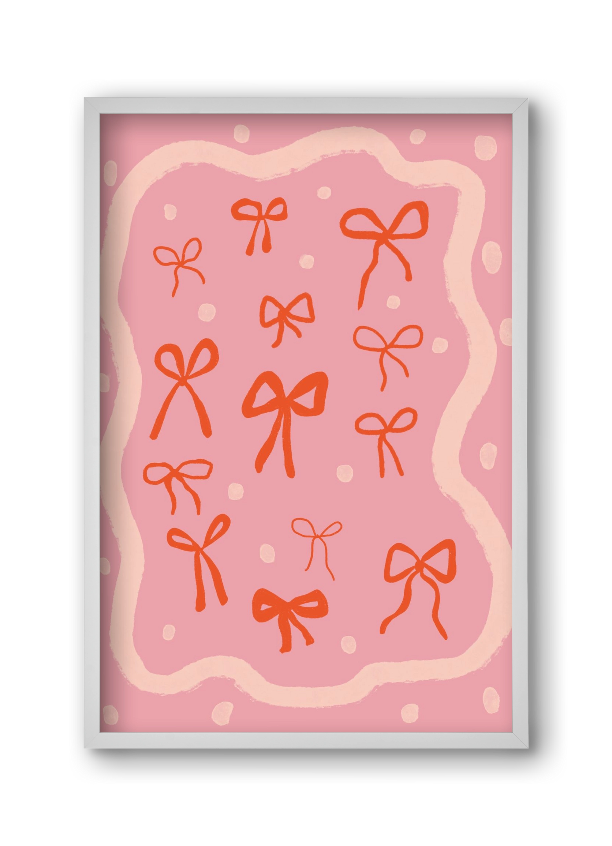 Little bows , 30x45 cm (30x45 cm), Fehér keret