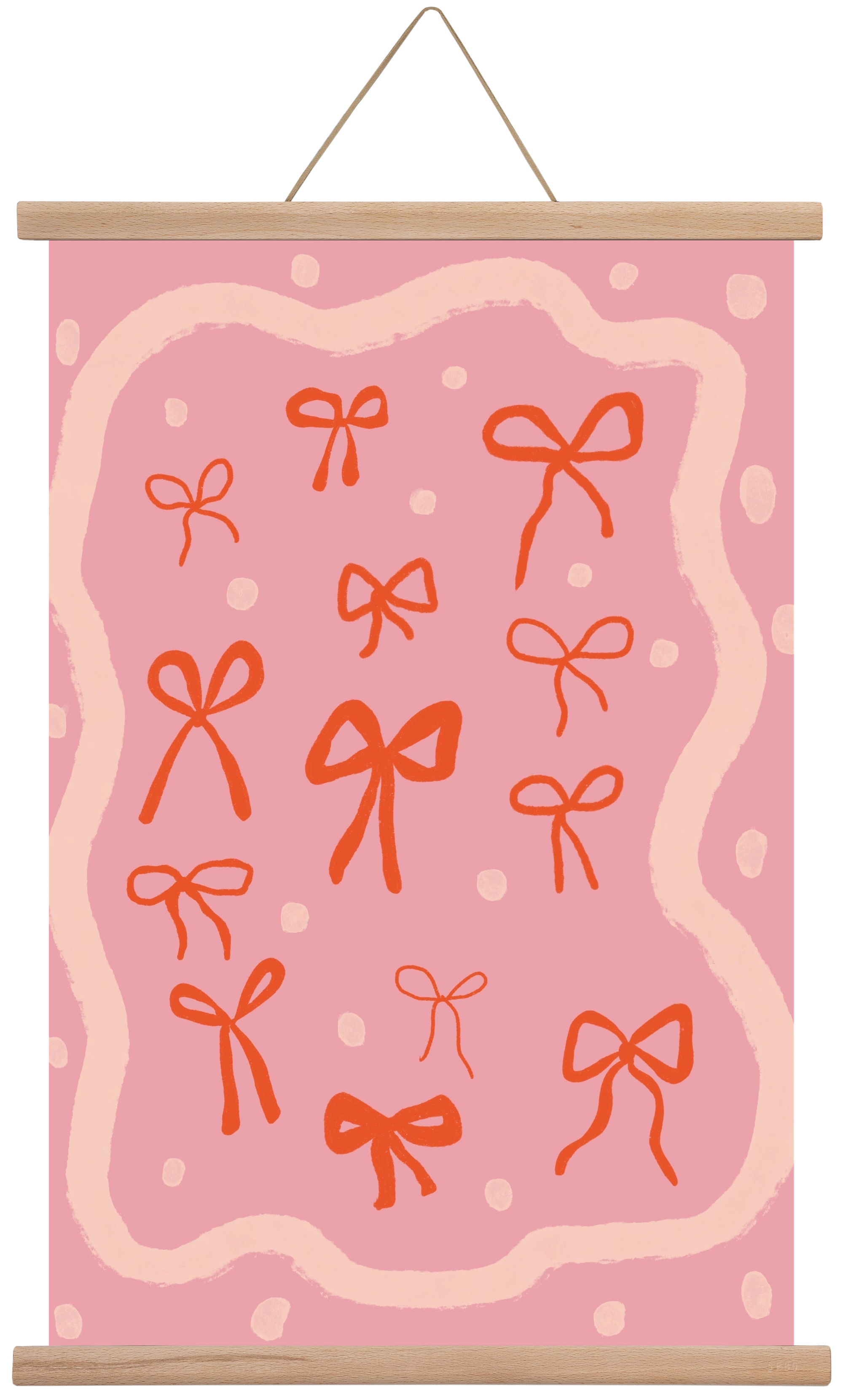 Little bows , 40x60 cm (40x60 cm), Tölgy akasztó