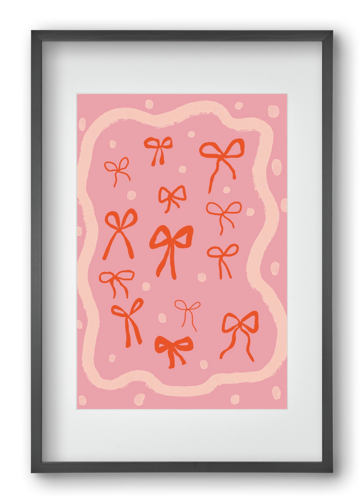 Little bows , 40x60 cm (30x45 cm), Fekete keret, paszpartuval