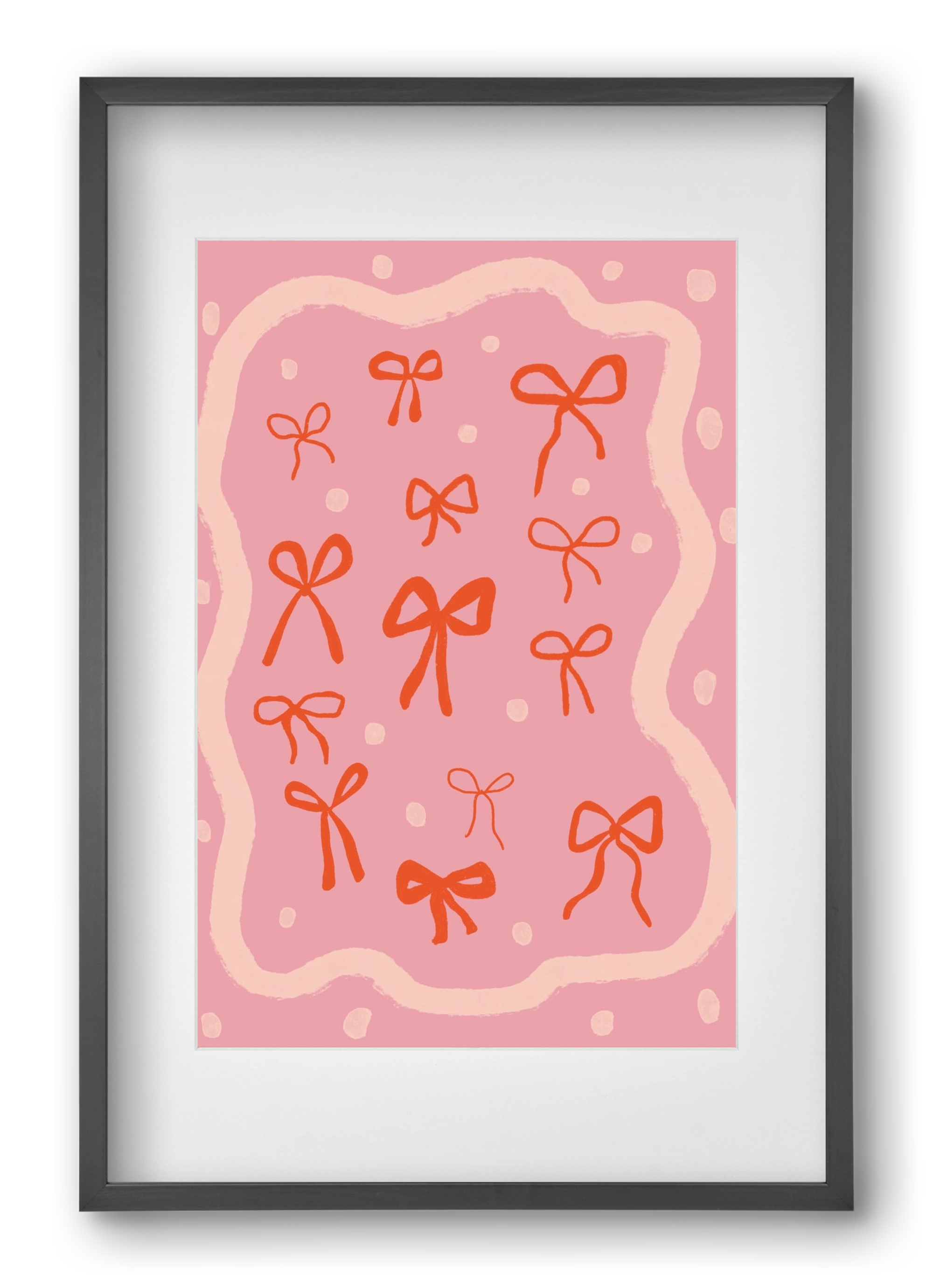 Little bows , 40x60 cm (30x45 cm), Fekete keret, paszpartuval