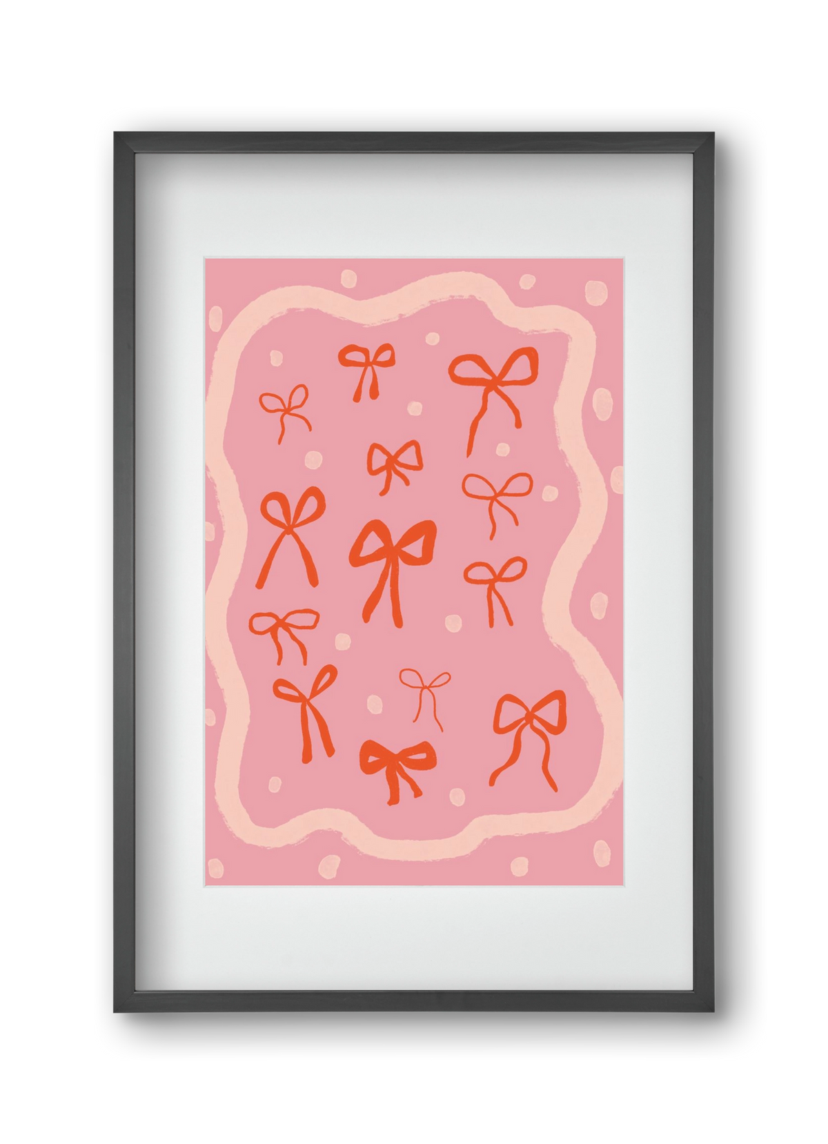 Little bows , 30x45 cm (20x30 cm), Fekete keret, paszpartuval