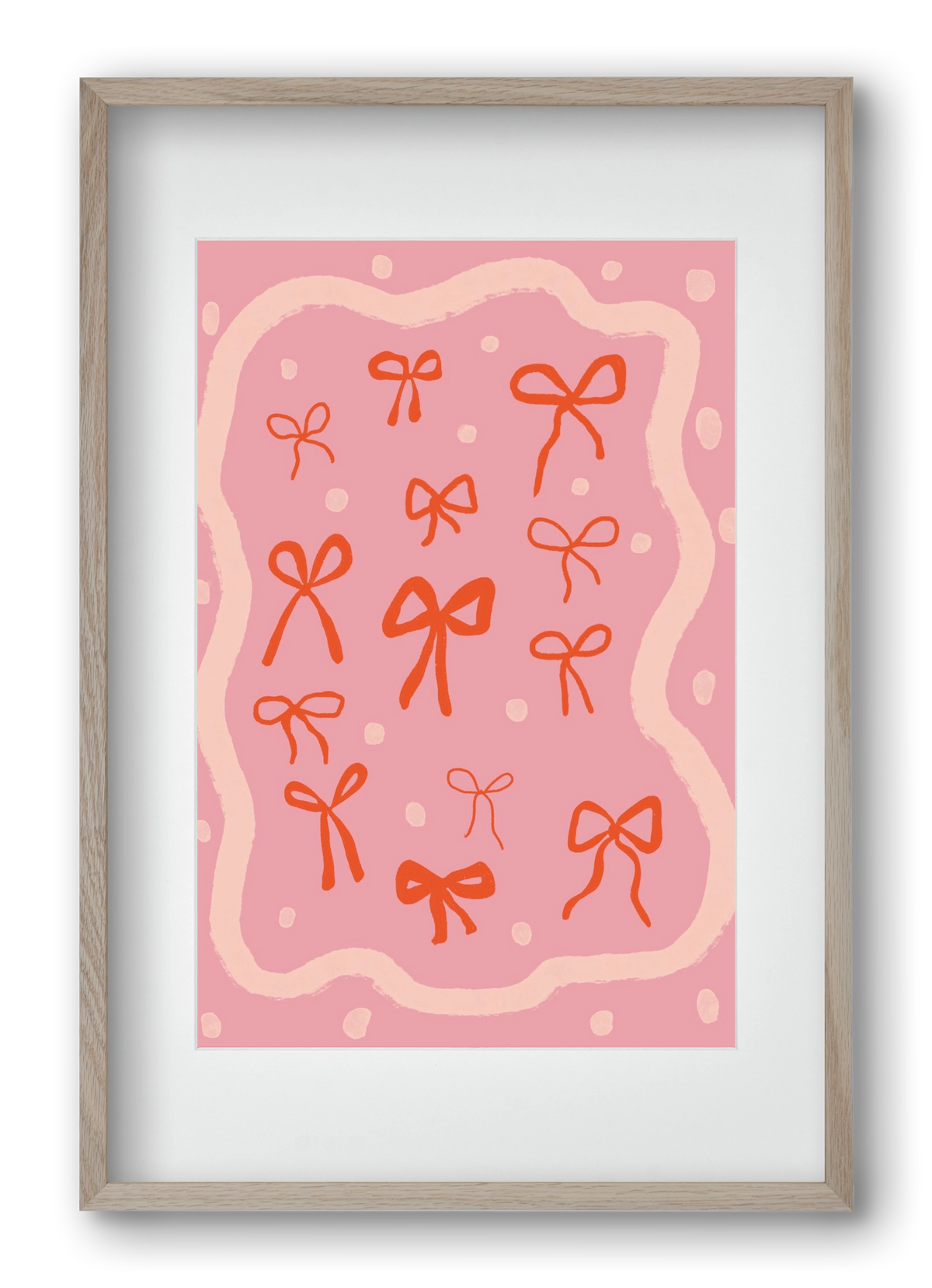 Little bows , 40x60 cm (30x45 cm), Tölgy keret, paszpartuval