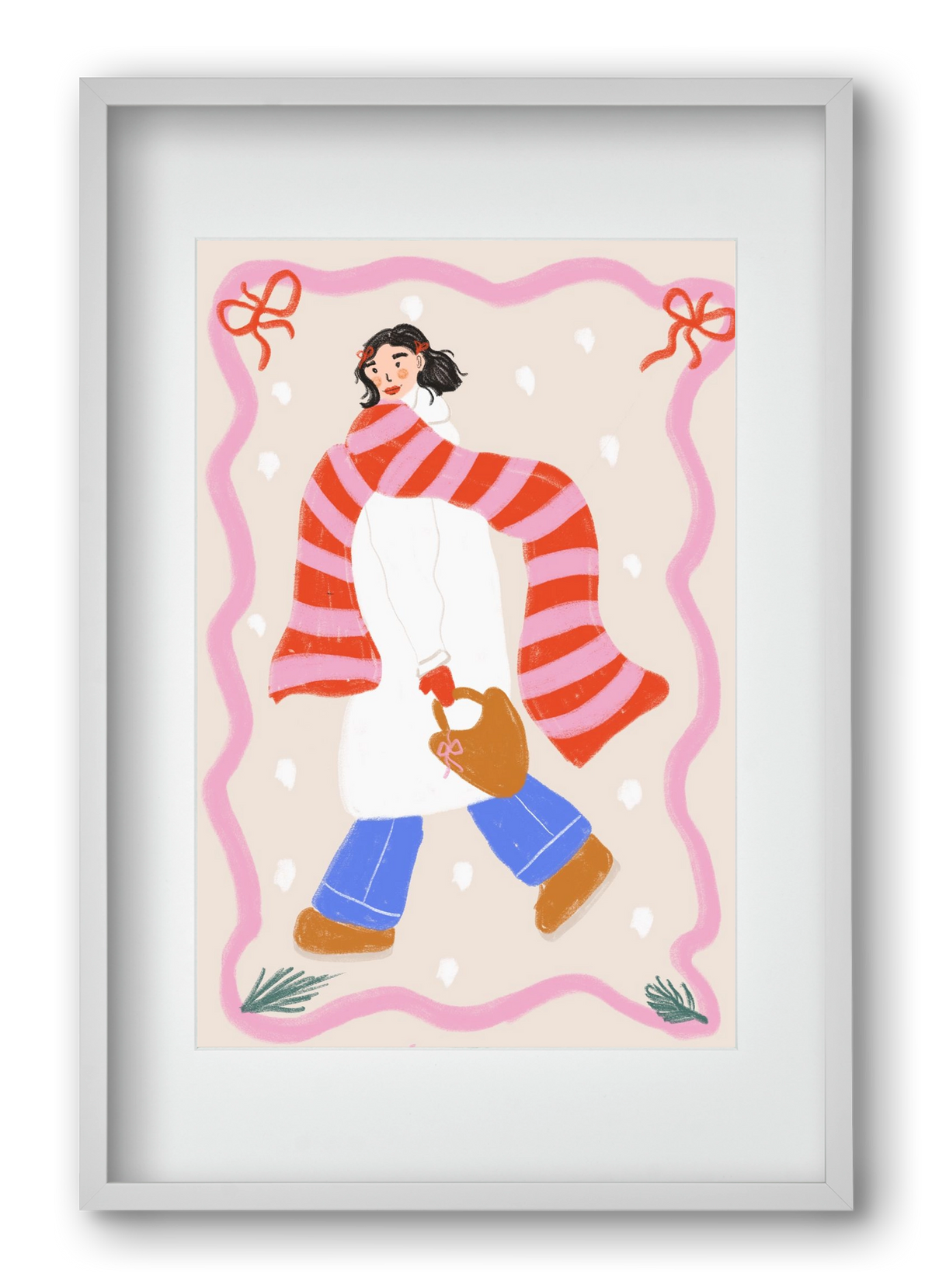 Keep warm , 40x60 cm (30x45 cm), Fehér keret, paszpartuval