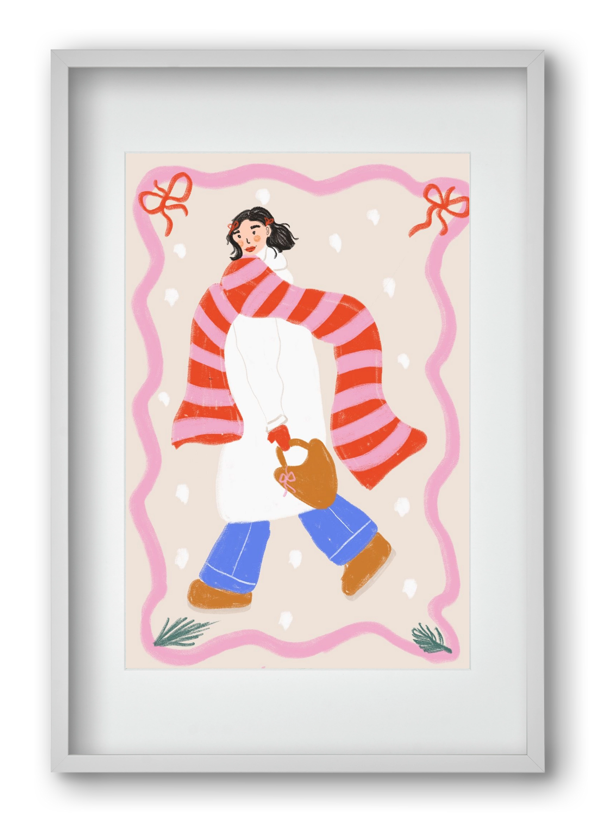 Keep warm , 40x60 cm (30x45 cm), Fehér keret, paszpartuval