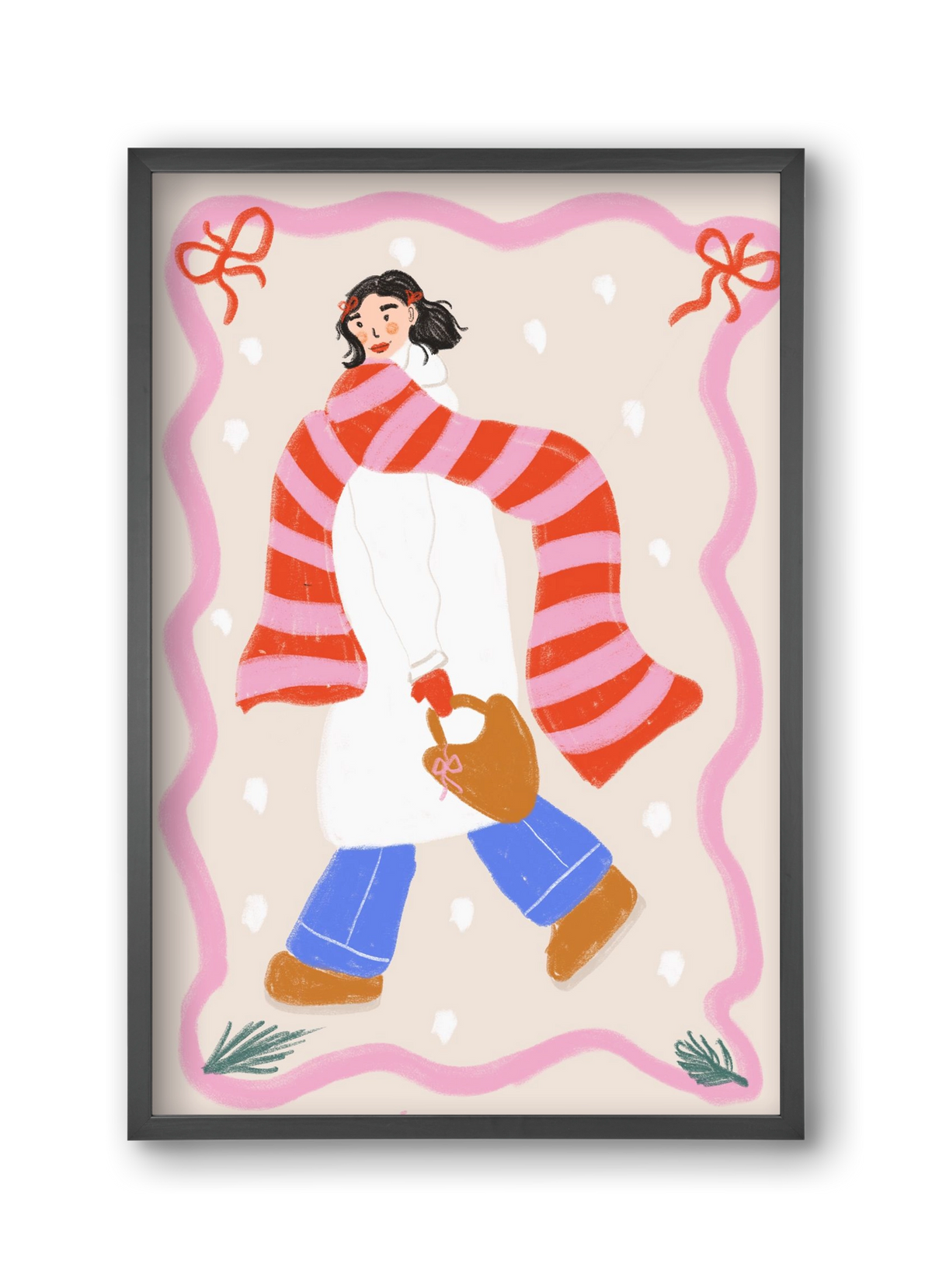 Keep warm , 30x45 cm (30x45 cm), Fekete keret