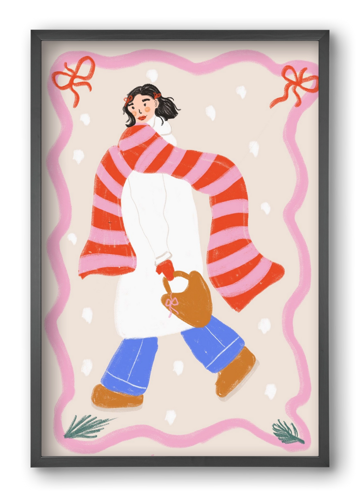 Keep warm , 40x60 cm (40x60 cm), Fekete keret