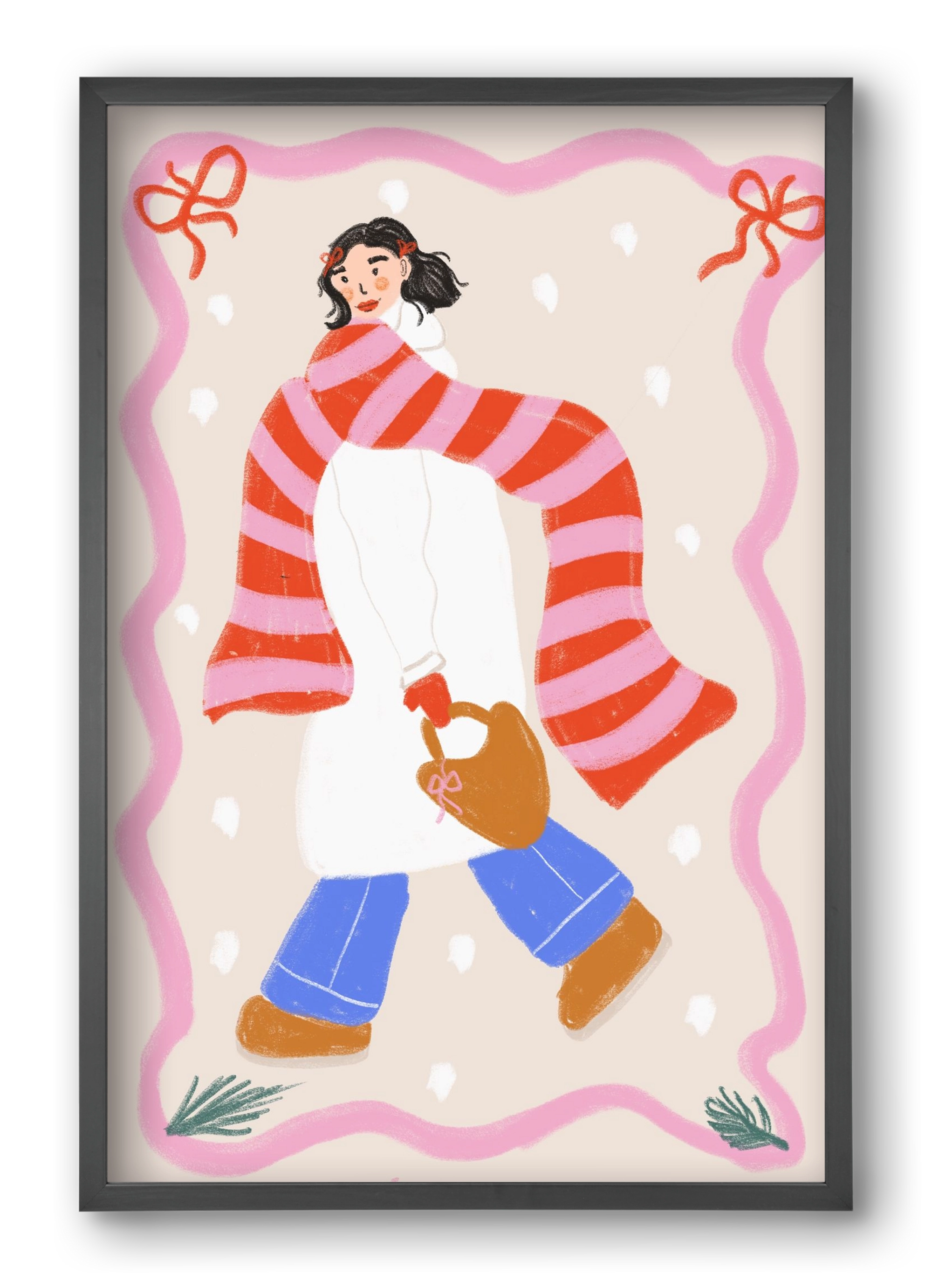 Keep warm , 40x60 cm (40x60 cm), Fekete keret