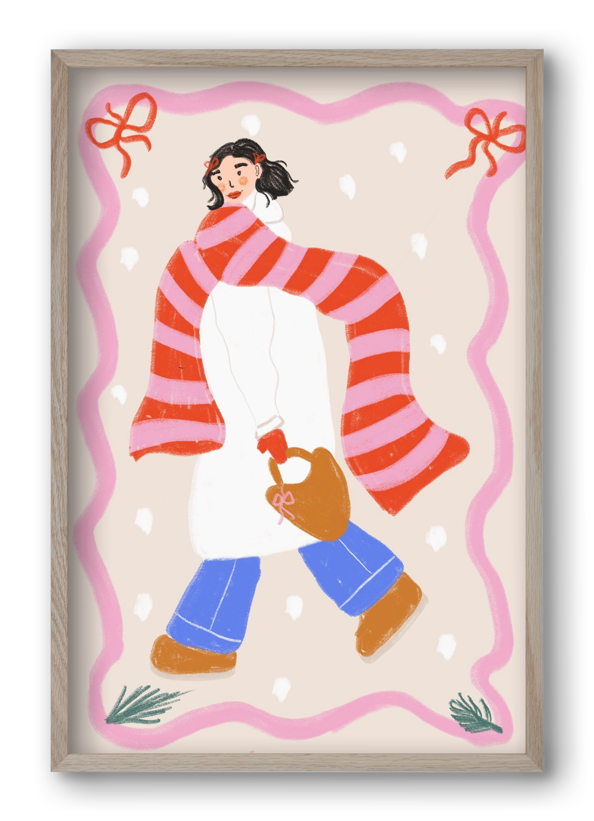 Keep warm , 40x60 cm (40x60 cm), Tölgy keret