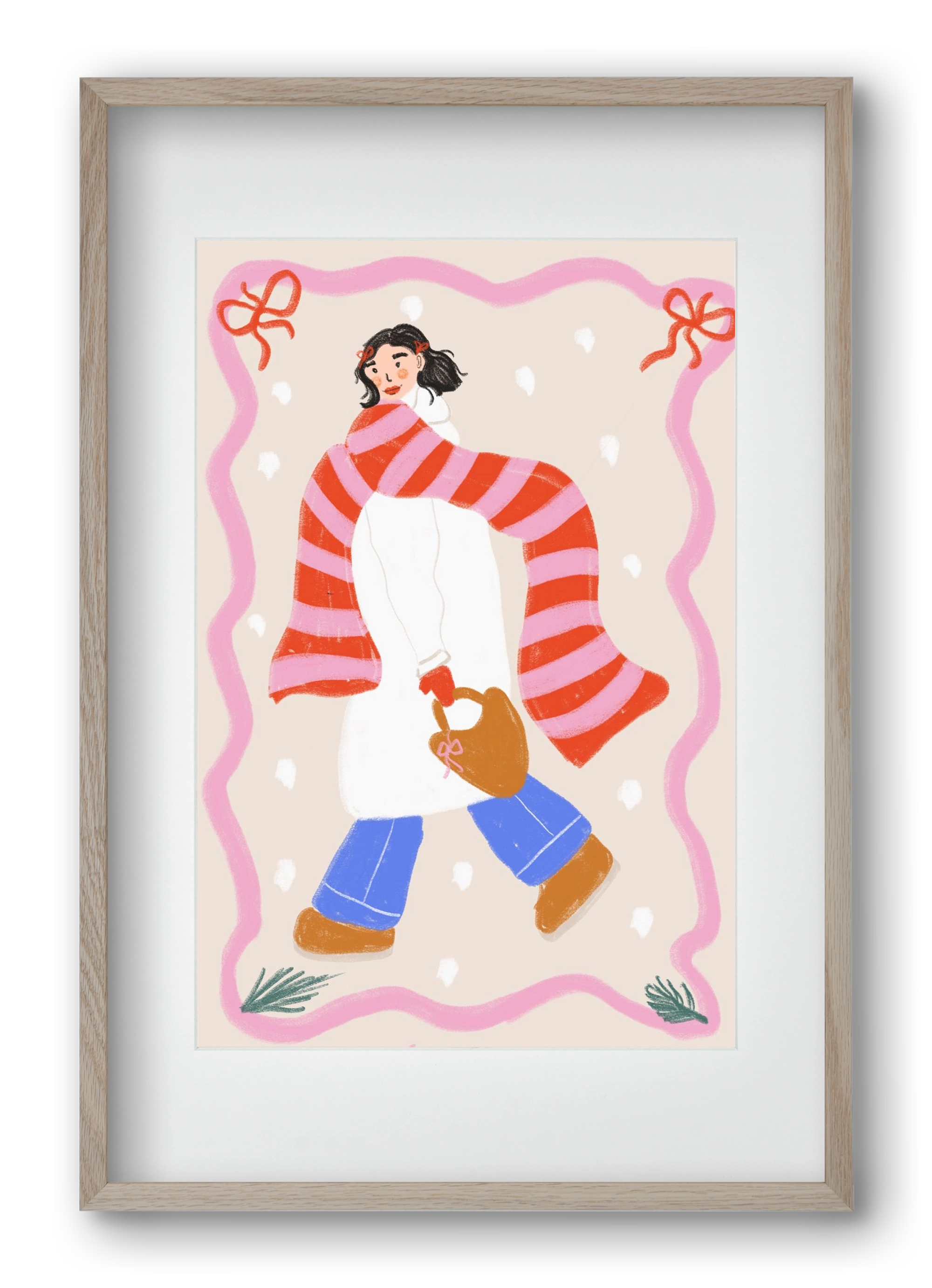 Keep warm , 40x60 cm (30x45 cm), Tölgy keret, paszpartuval