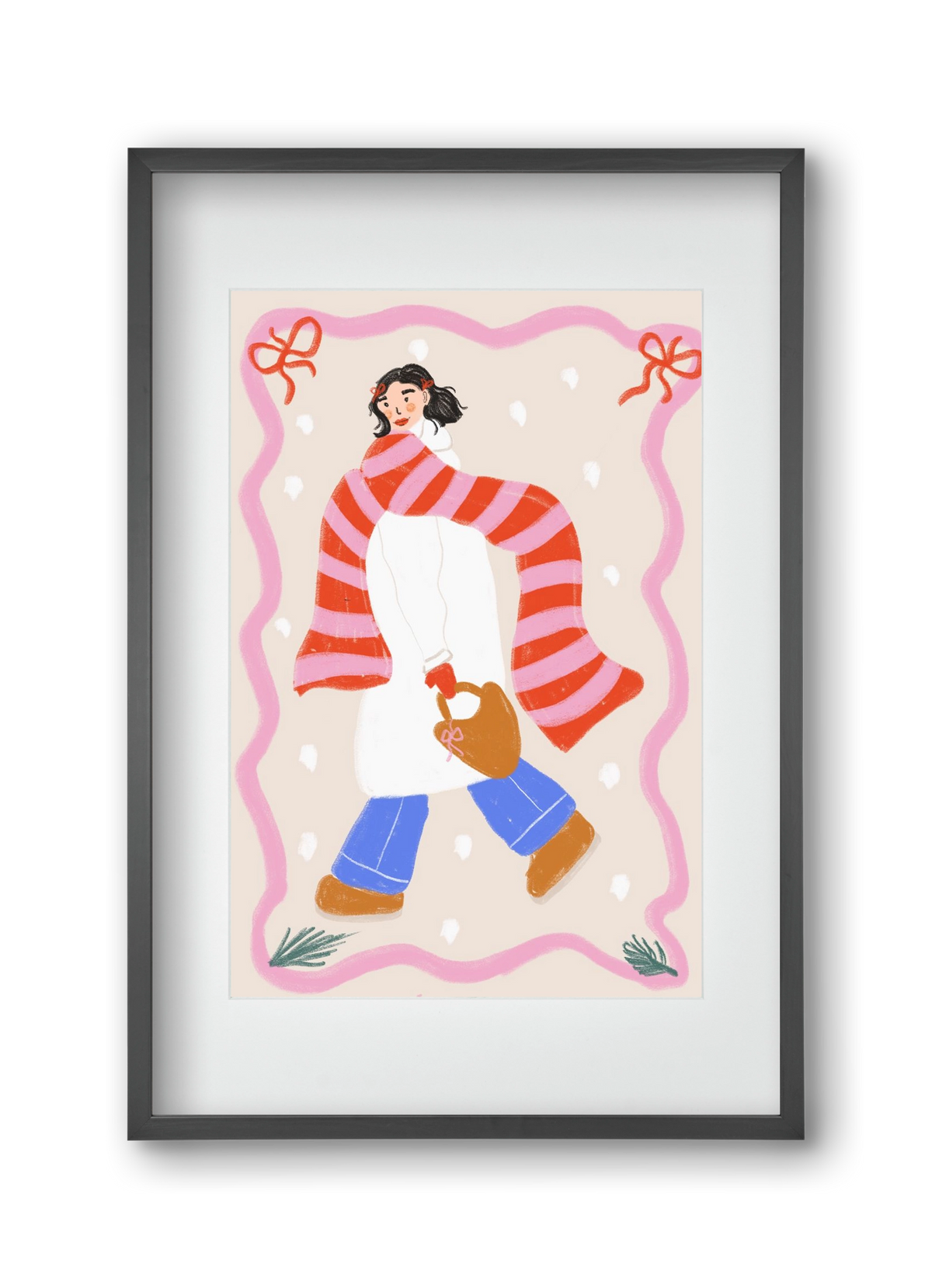 Keep warm , 30x45 cm (20x30 cm), Fekete keret, paszpartuval