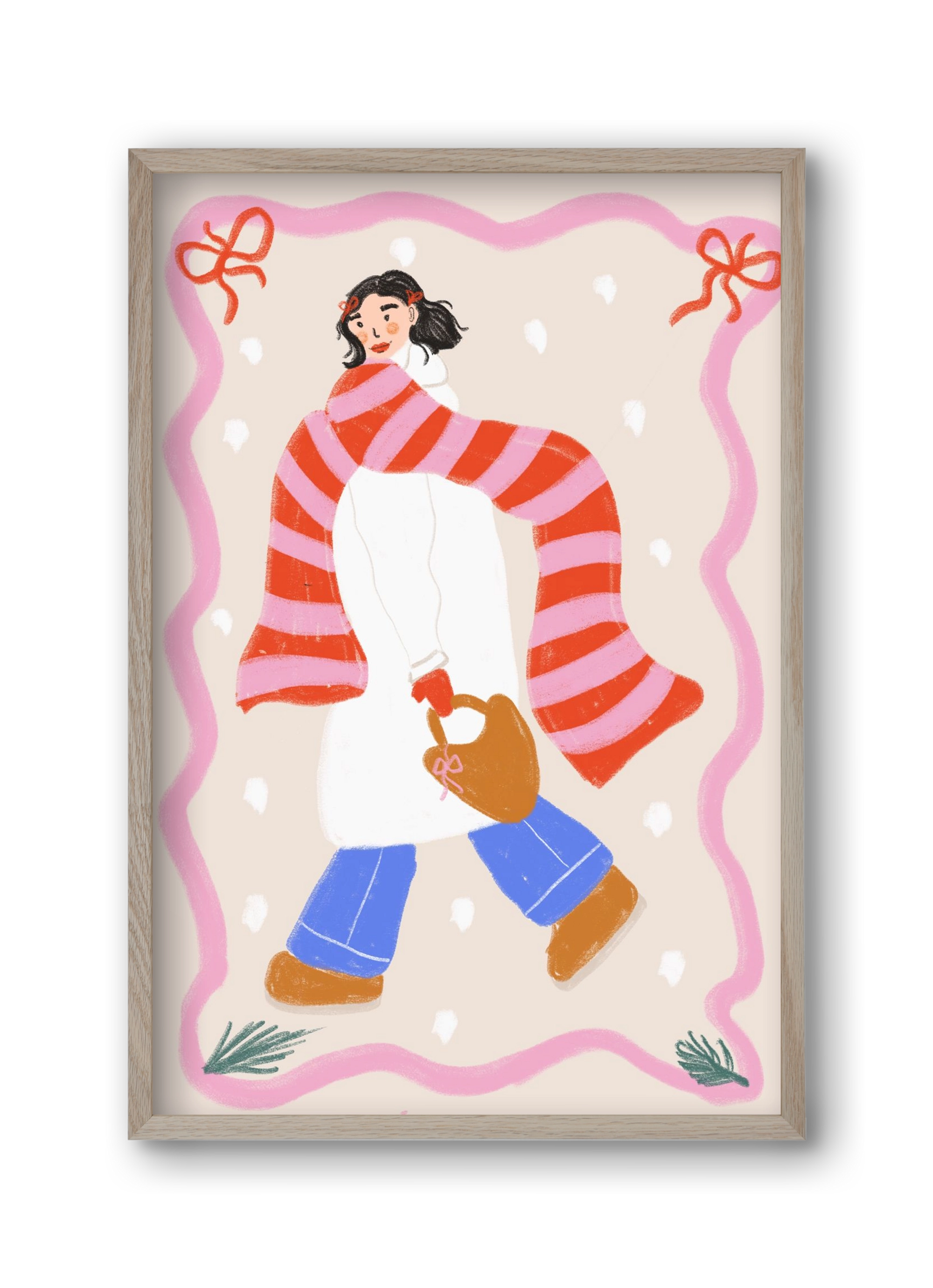 Keep warm , 30x45 cm (30x45 cm), Tölgy keret