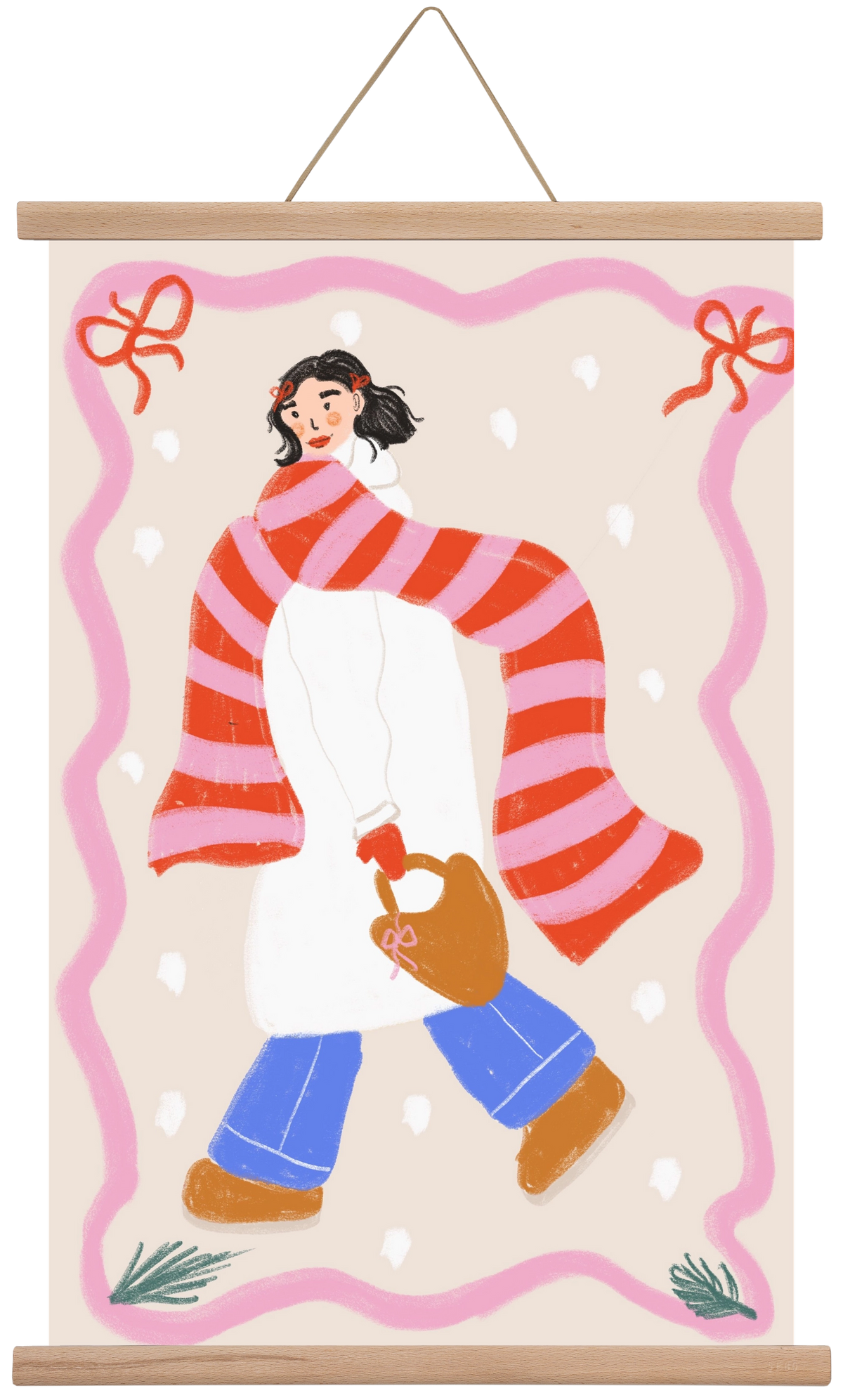 Keep warm , 40x60 cm (40x60 cm), Tölgy akasztó