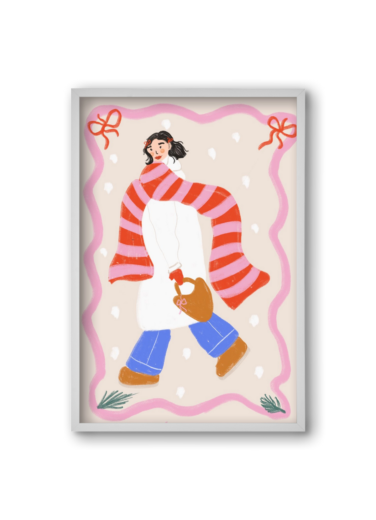 Keep warm , 20x30 cm (20x30 cm), Fehér keret