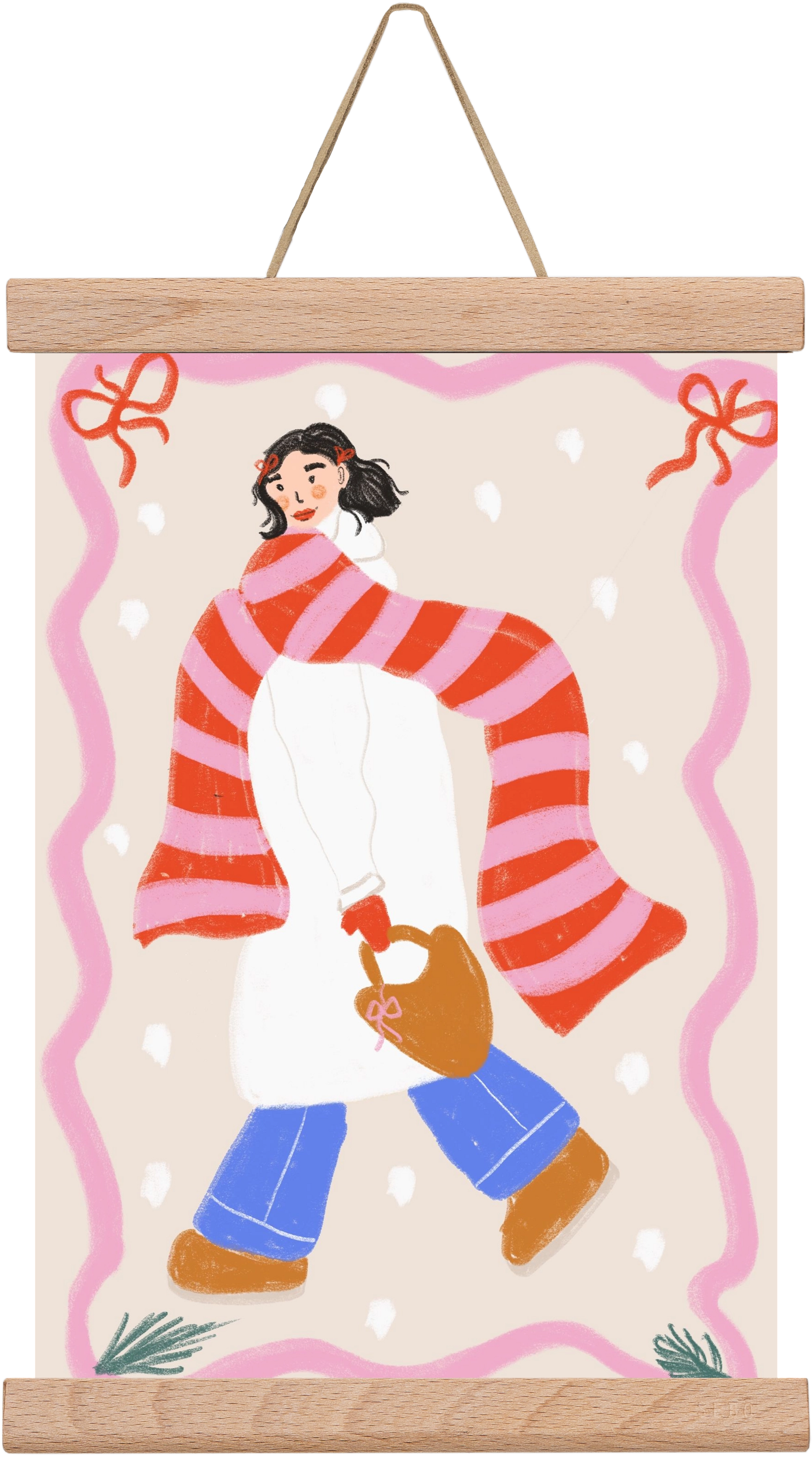 Keep warm , 20x30 cm (20x30 cm), Tölgy akasztó