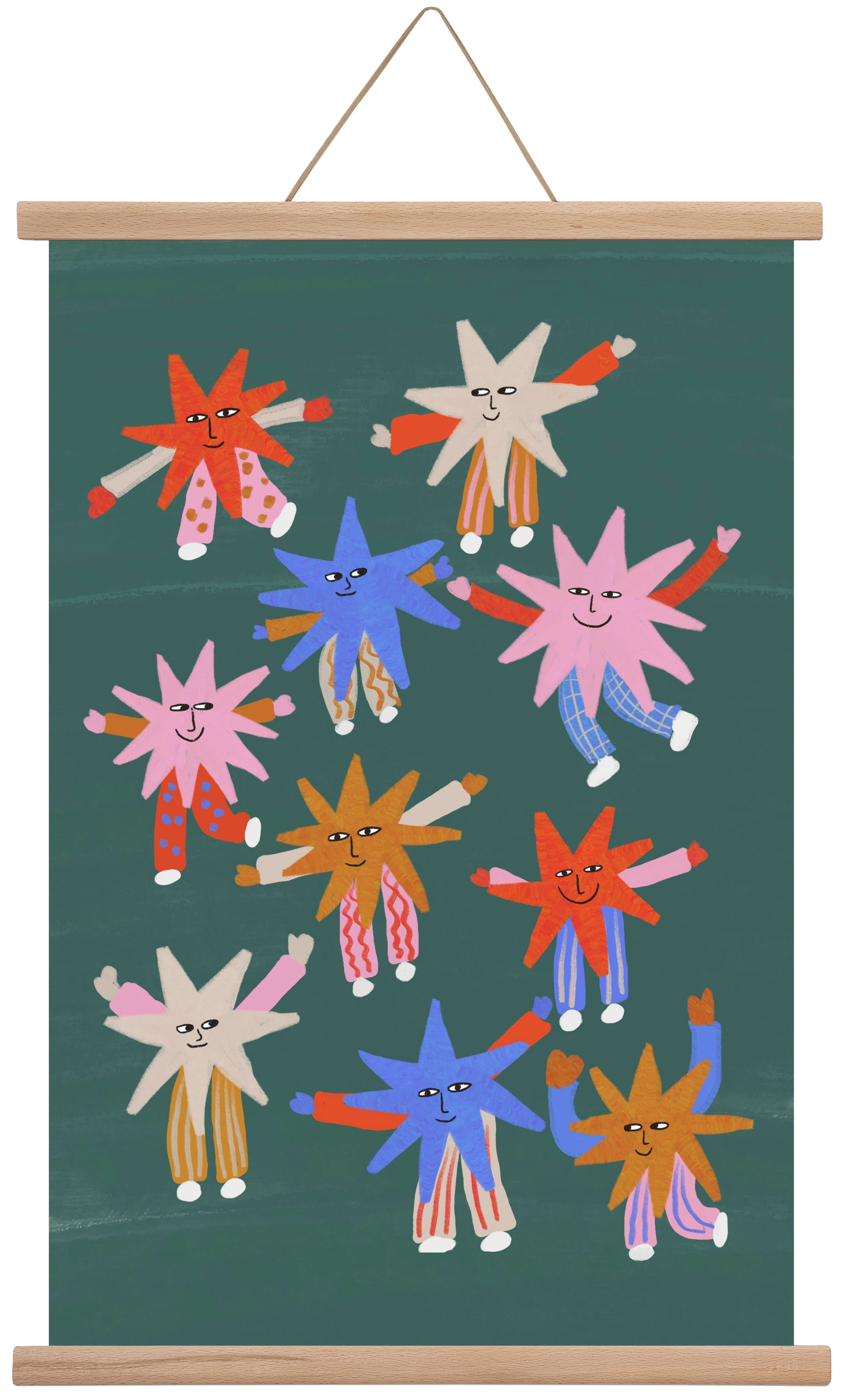 Little Stars , 40x60 cm (40x60 cm), Tölgy akasztó