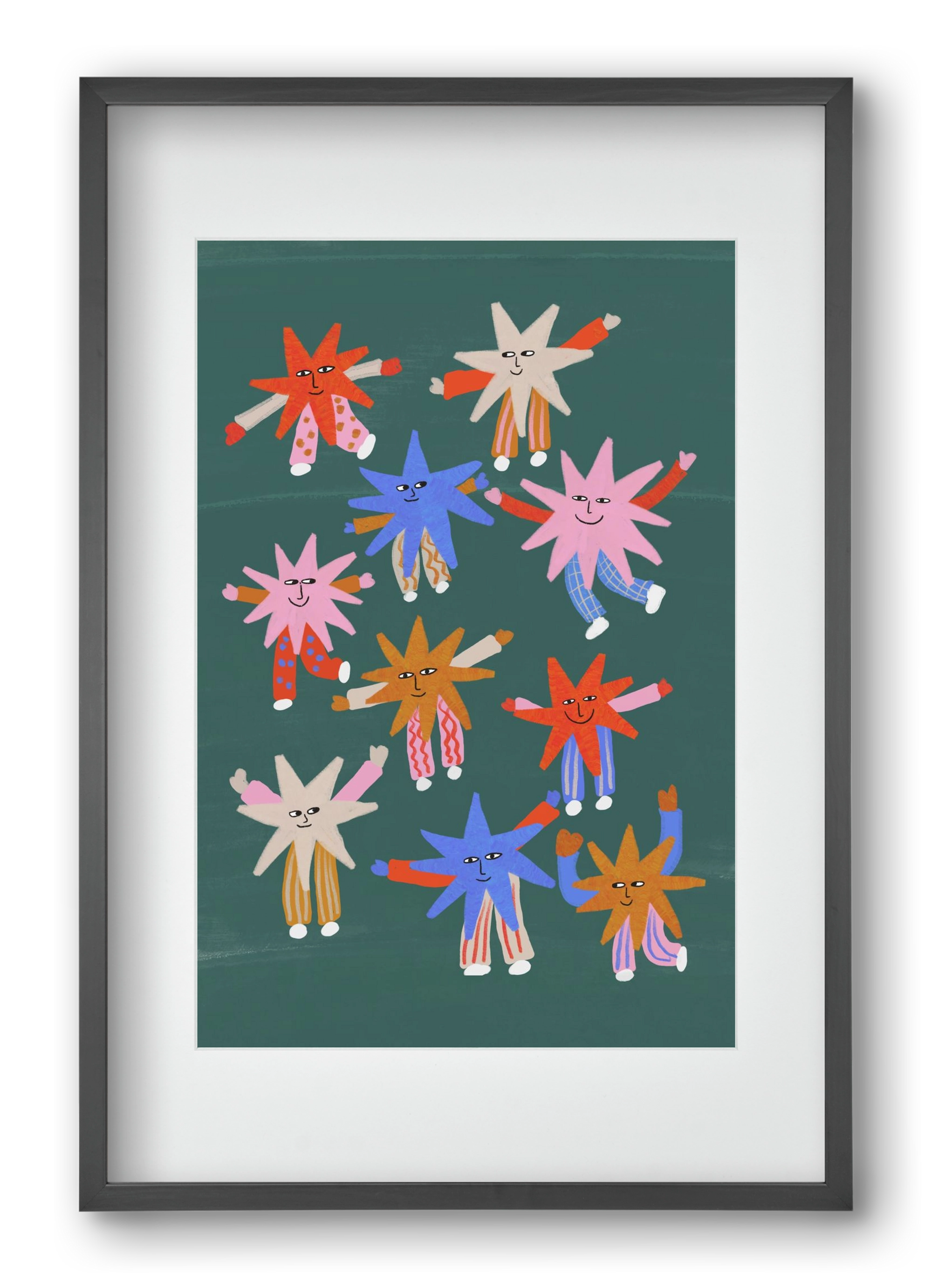 Little Stars , 40x60 cm (30x45 cm), Fekete keret, paszpartuval