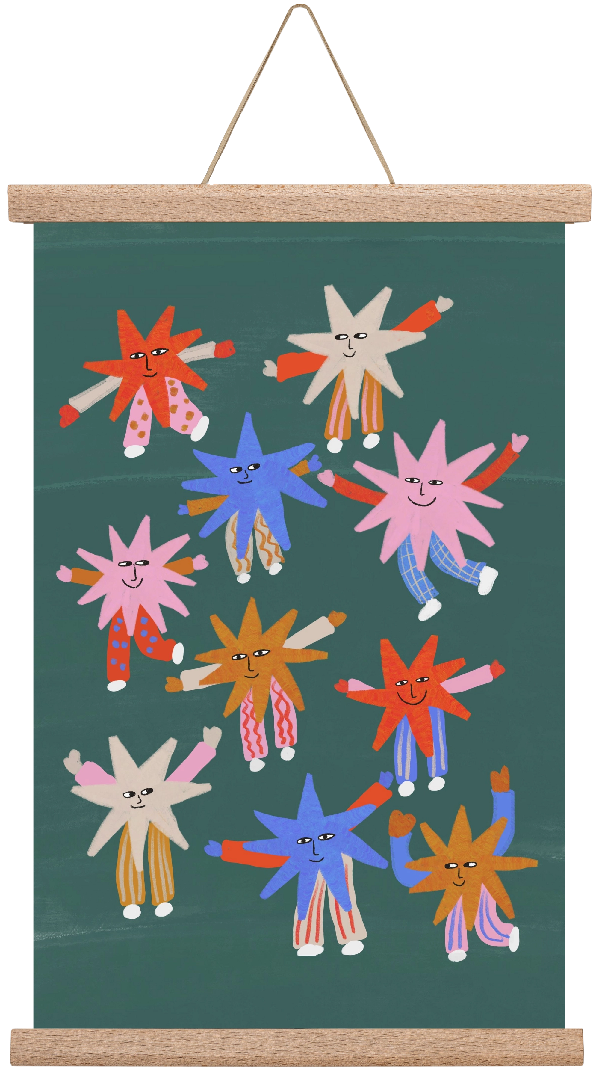 Little Stars , 30x45 cm (30x45 cm), Tölgy akasztó